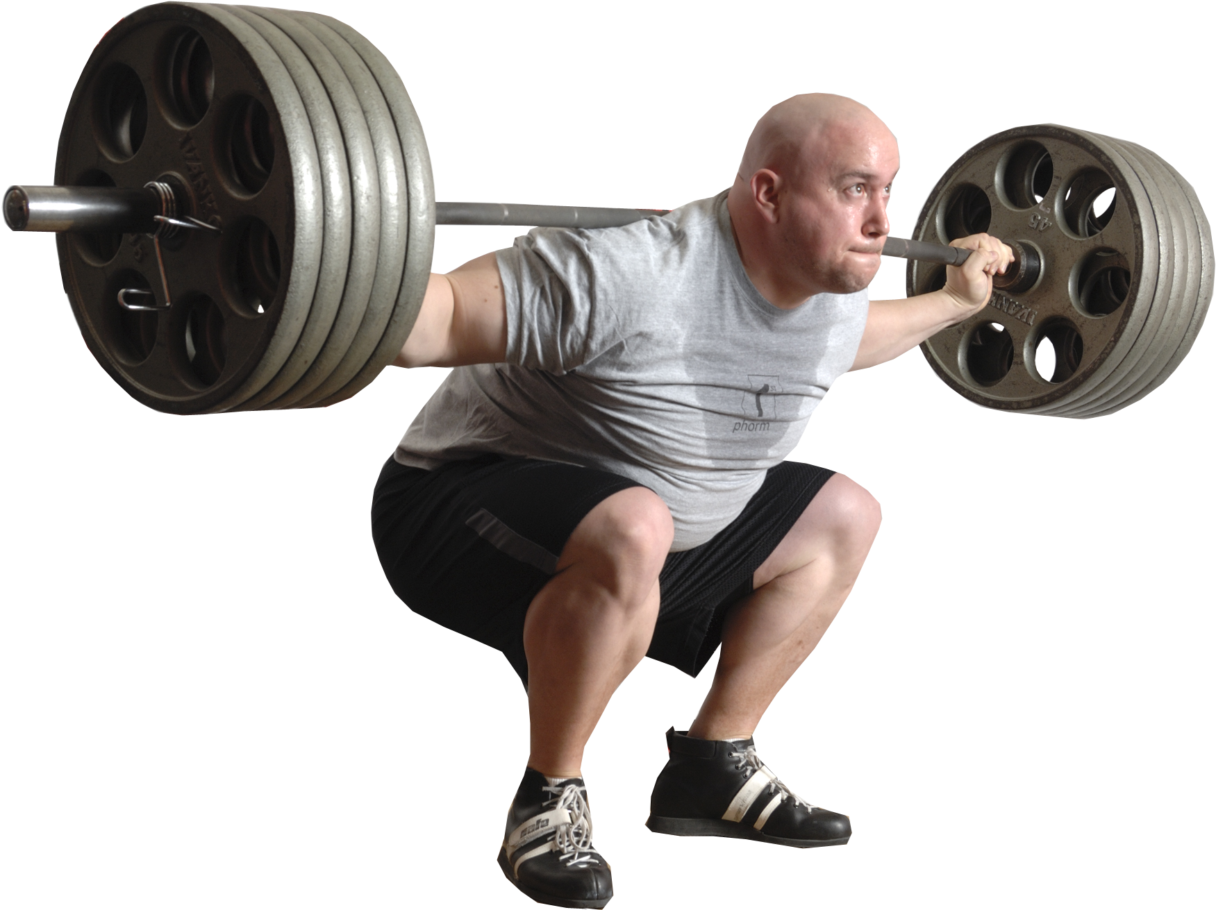 Download Weightlifter Performing Back Squat