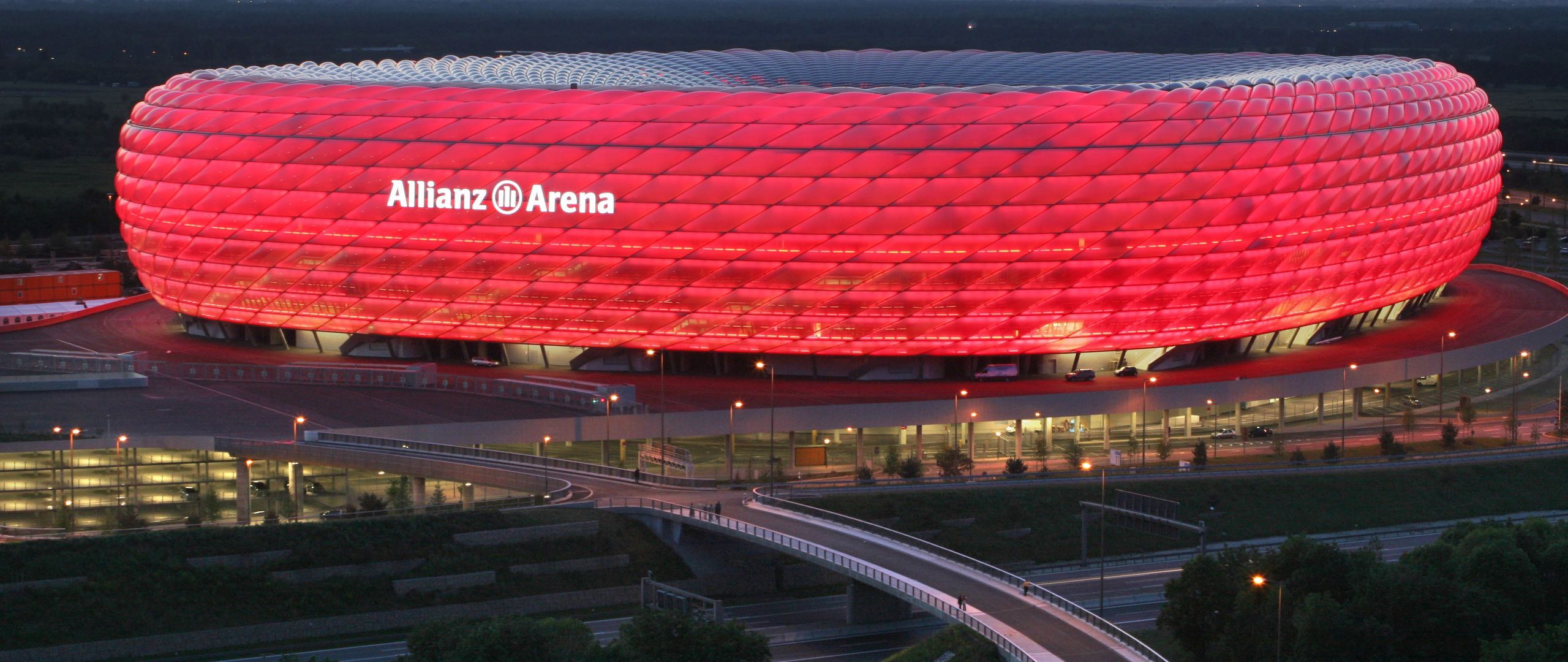 Download wallpaper 2560x1080 munich, germany, allianz arena, stadium dual wide 1080p HD background