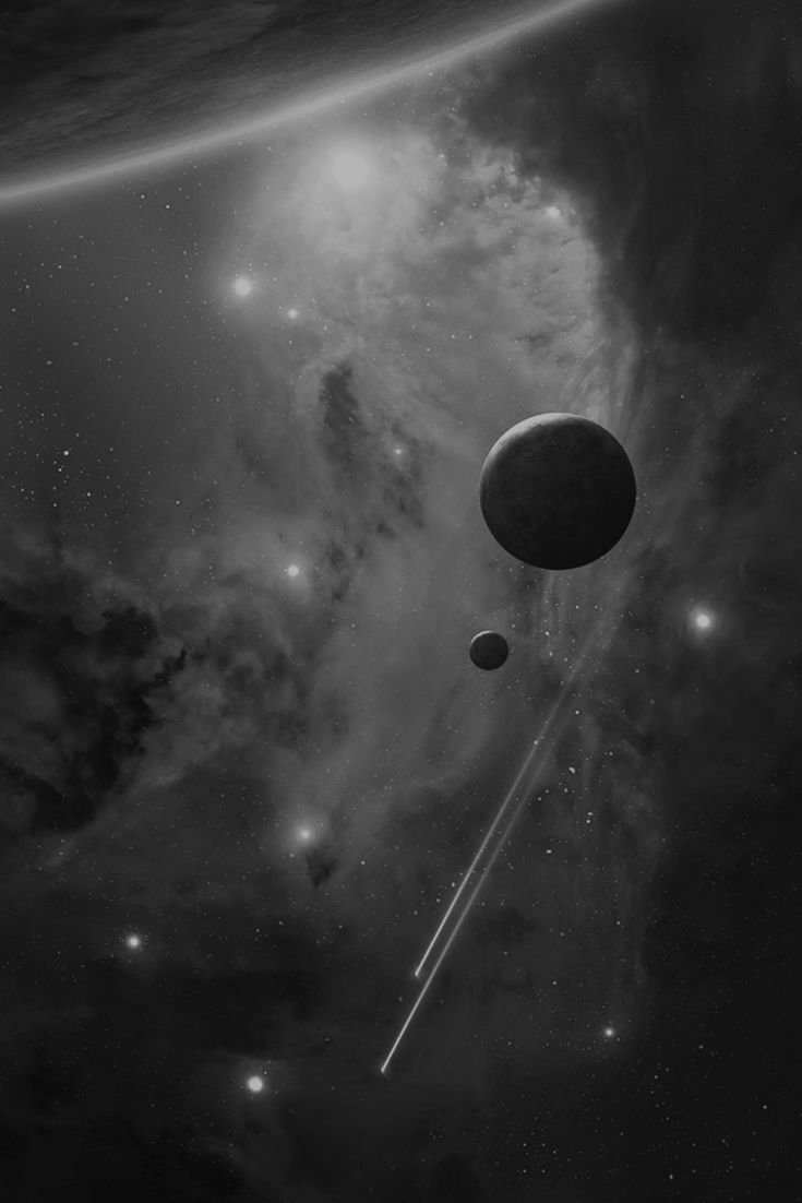 Download Black and White Dark Space Wallpaper