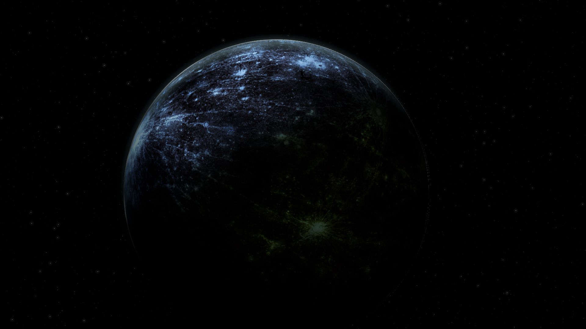 Download wallpaper 1920x1080 planet, shadow, dark, space, stars, universe full hd, hdtv, fhd, 1080p HD background