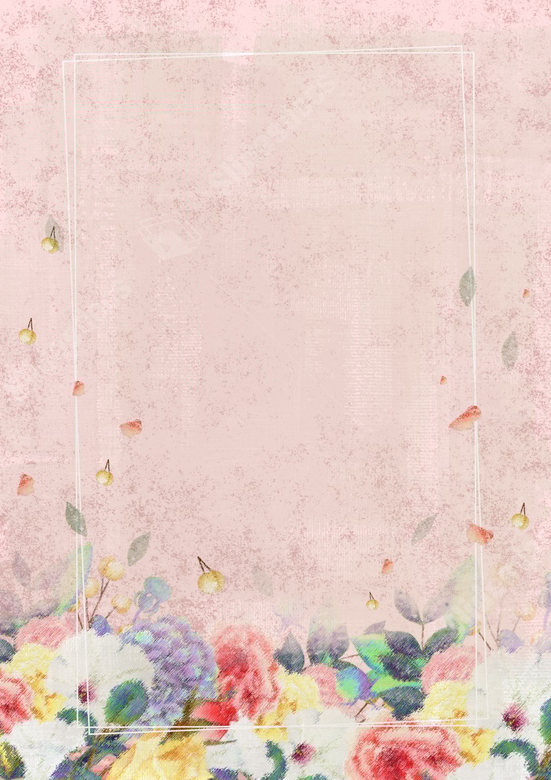 Floral Border Wallpaper With Abstract Pink Wall Flowers Oil Painting Page Border Background Word And Google Docs For Free Download