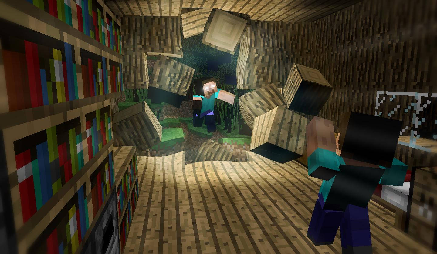 Download Herobrine Minecraft Boxes Wallpaper