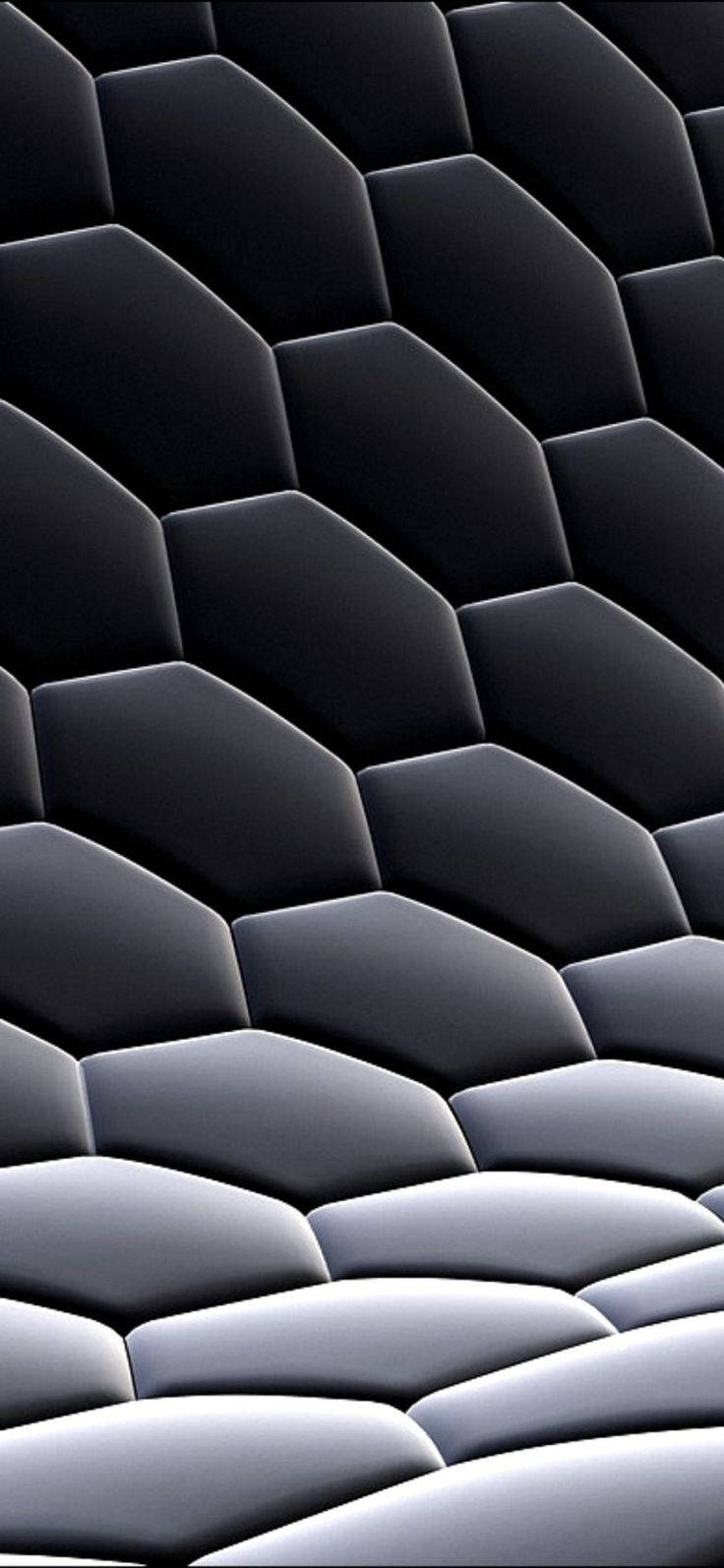 Download 3D Phone Monochrome Sloped Honeycomb Wallpaper