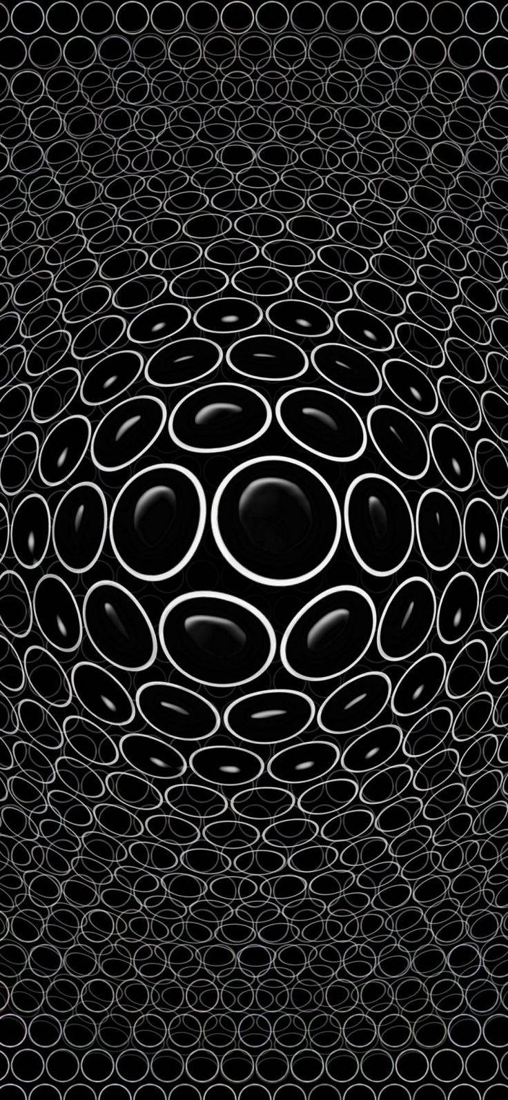 Download 3D Phone Circles Bump Illusion Wallpaper
