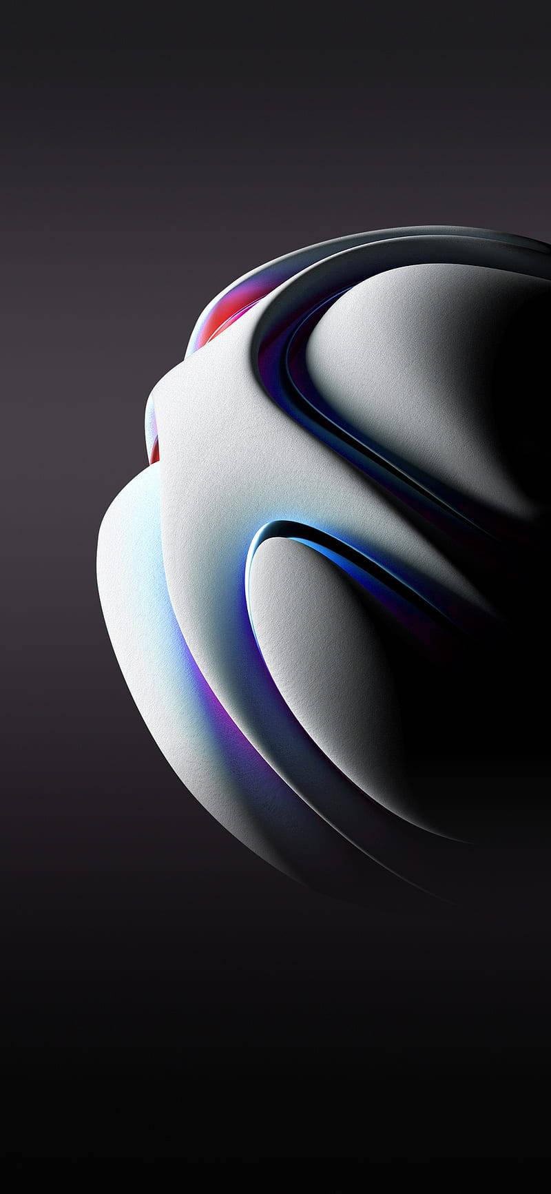 Textured White Object Mobile 3D Wallpaper