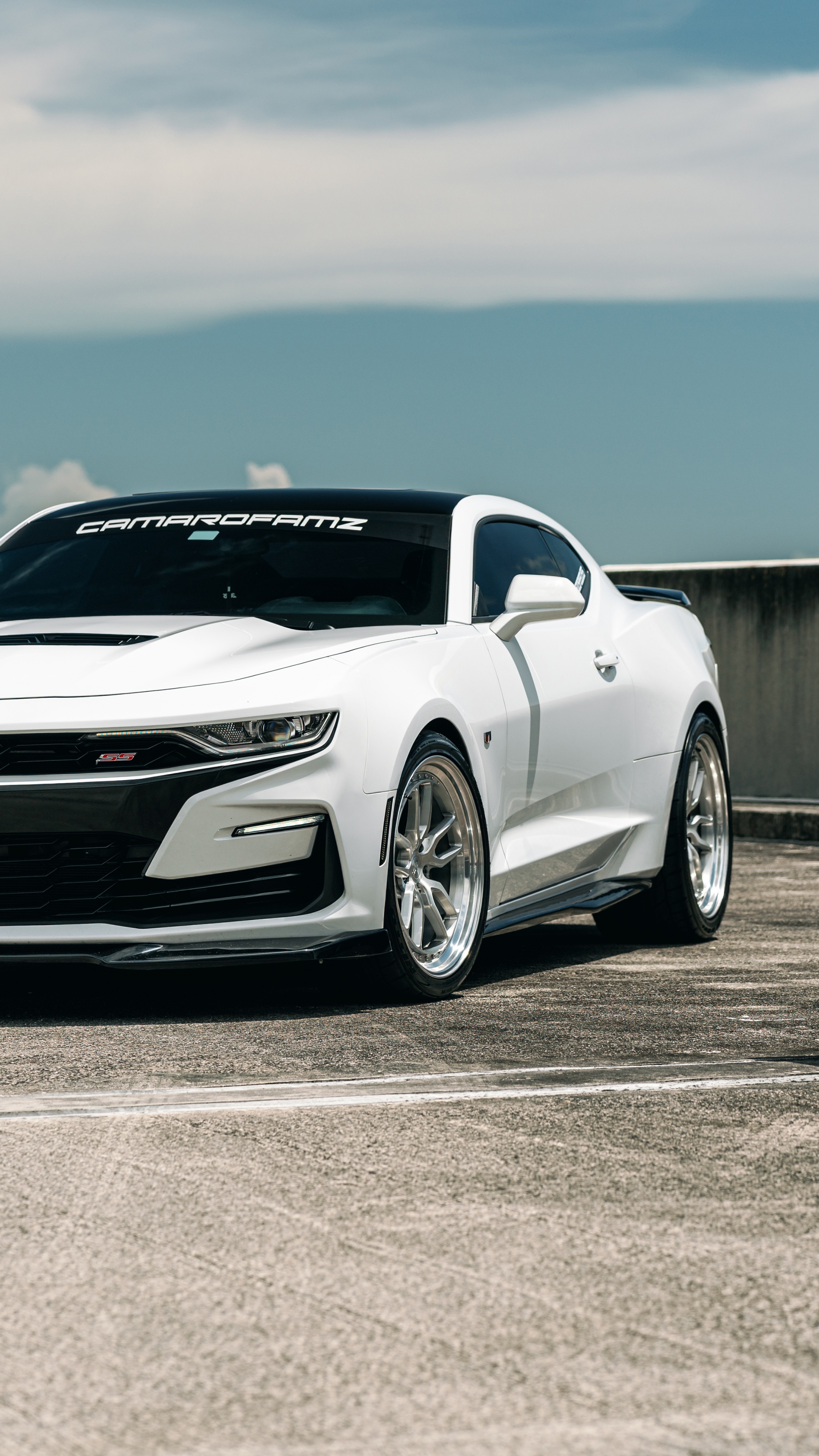 Chevrolet Camaro Wallpaper 4K, White cars, 5K, 8K