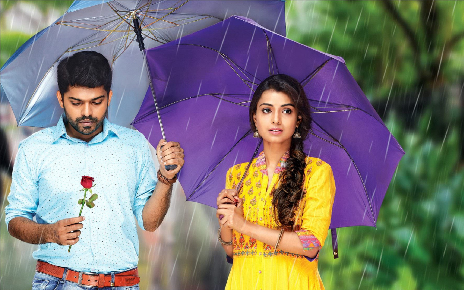 Romantic Couple In Rain Wallpaper 27574