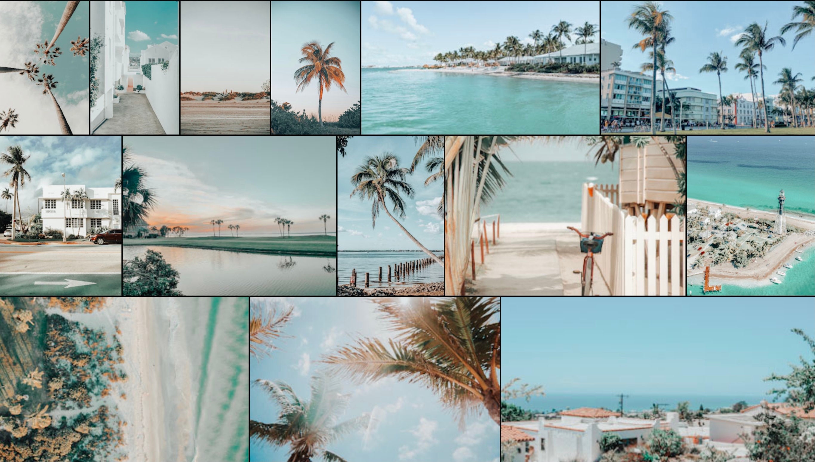 Beach Aesthetic Photo Collage Wall Kit Digital Download. Trendy Wall Art. Aesthetic Teen Room Decor. Beach Boho Vibes VSCO