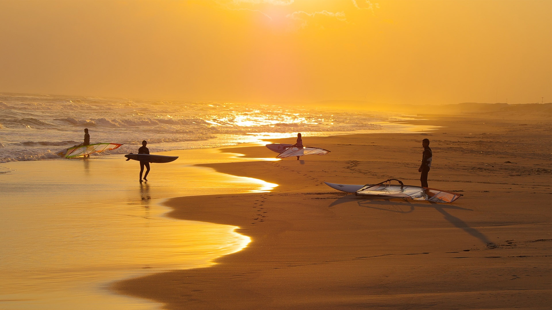 Morning Surfing Wallpaper, HD, Summer Wallpaper, Desktop