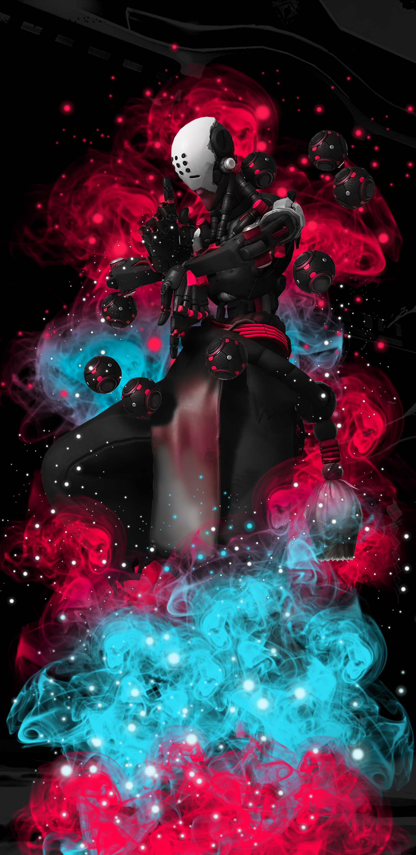 Made this Mobile Zenyatta wallpaper :)