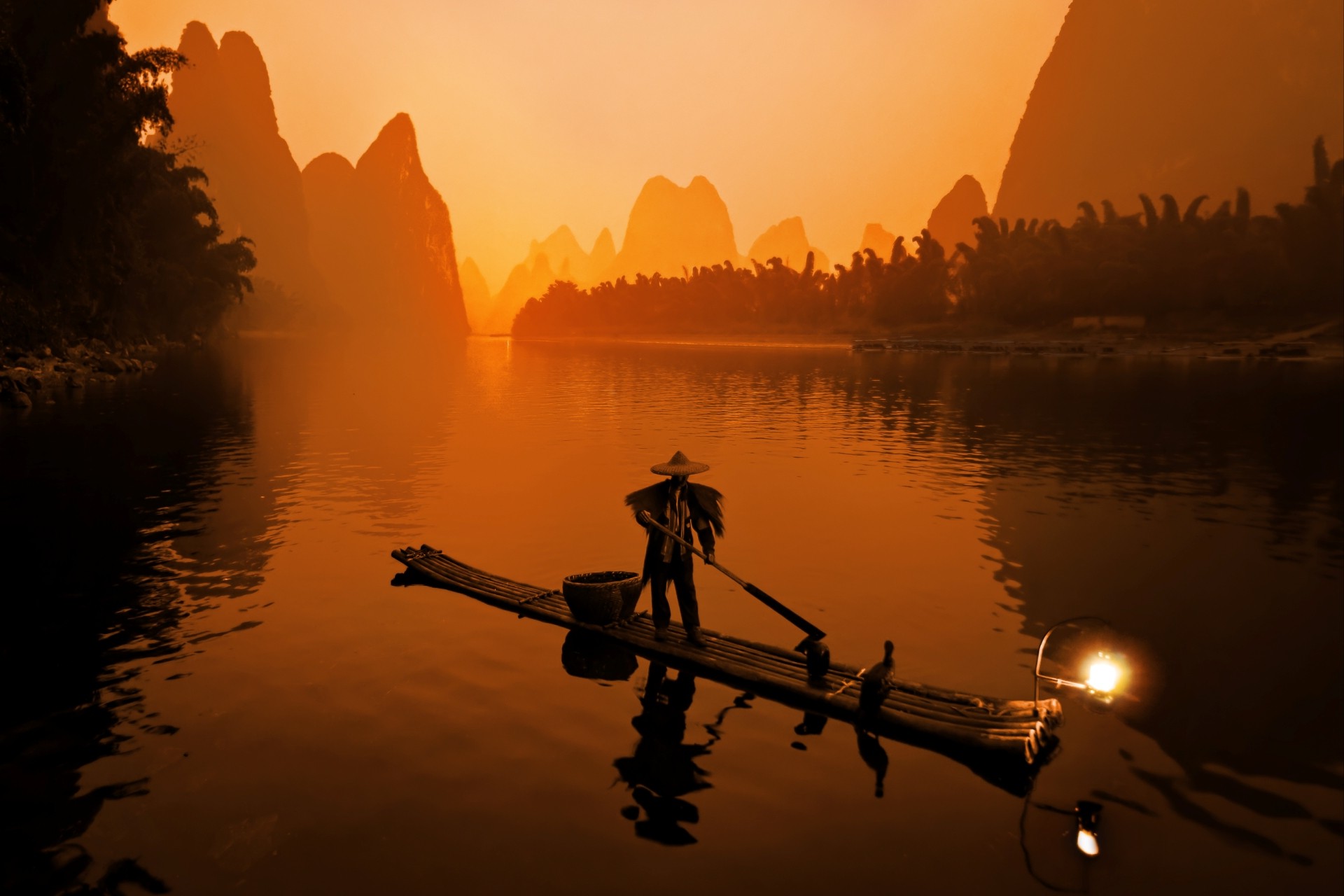 nature, Landscape, China, Li River, River, Hill Wallpaper HD / Desktop and Mobile Background
