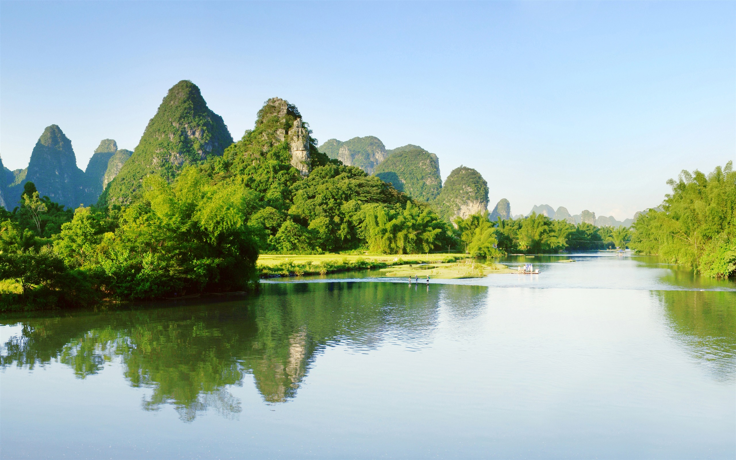 Guangxi China green mountains and rivers 4K Ultra HD