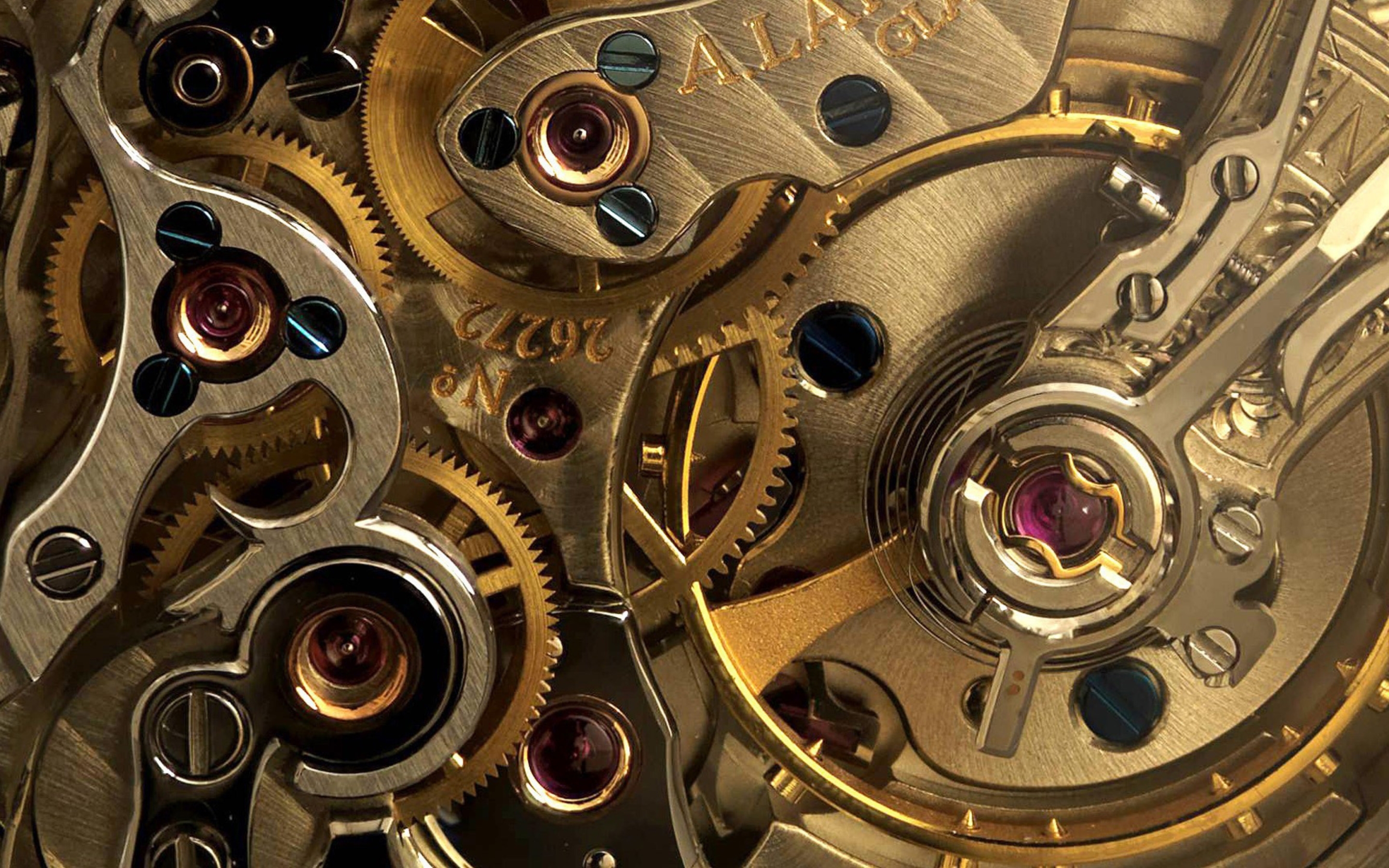 Golden Watch Gears MacBook Pro Wallpaper Download