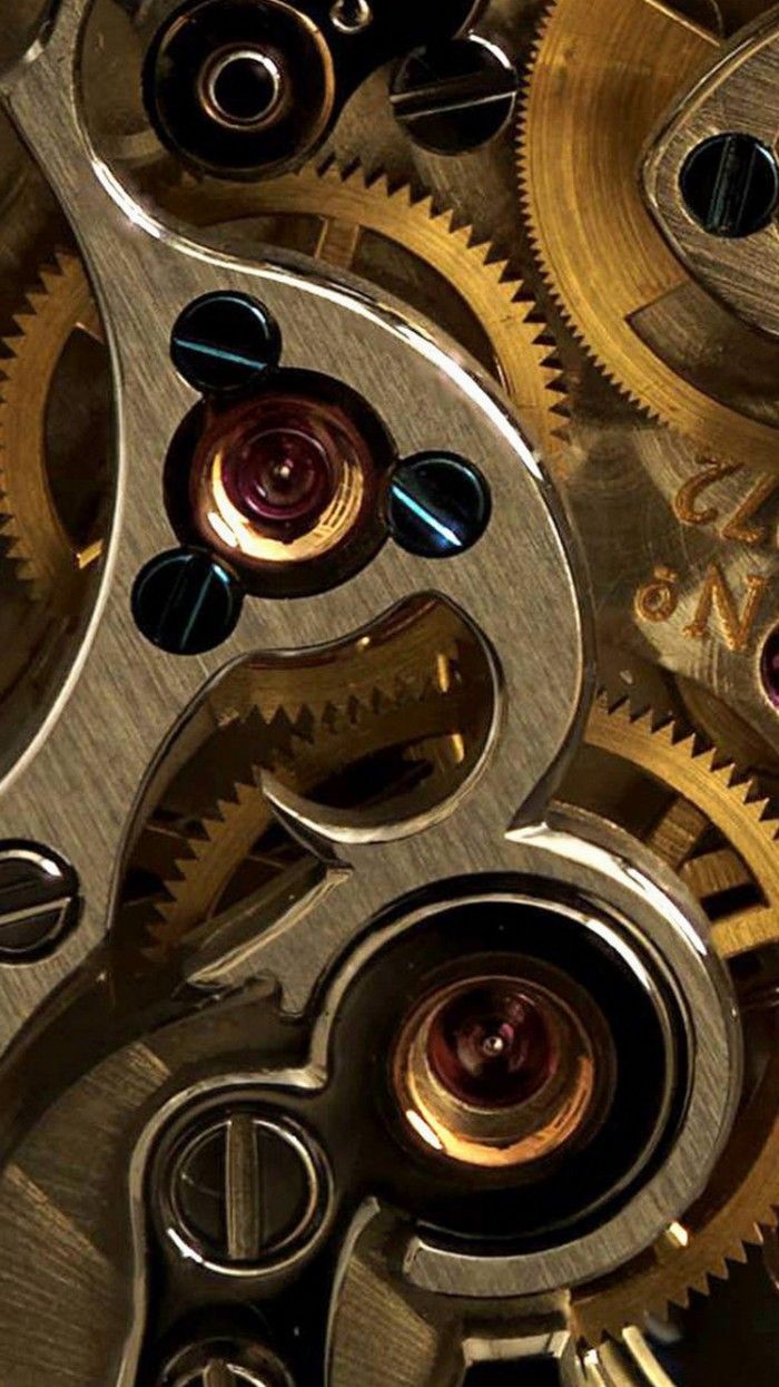 Golden Watch Gears Closeup IPhone 6 Wallpaper