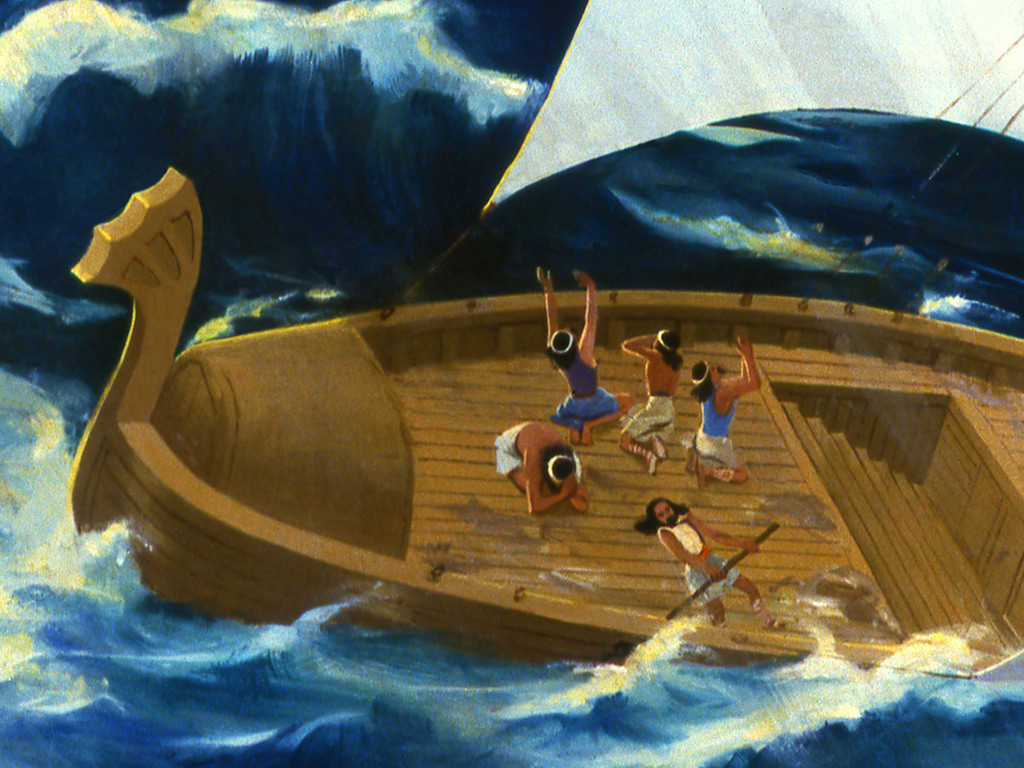 FreeBibleimage - Jonah and the large fish - Jonah, Nineveh and the great fish (Jonah 1)