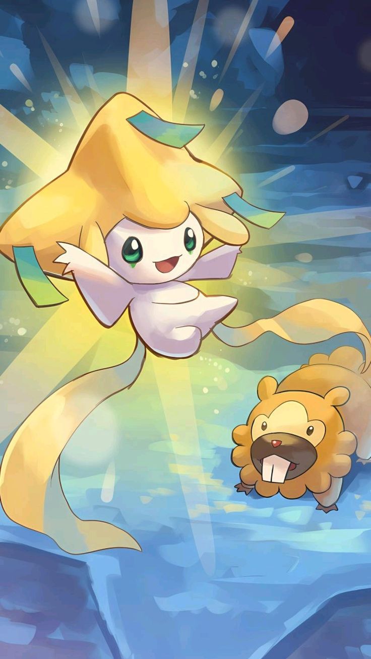 jirachi #bidoof #pokemon #pokemonfanart #fanart #wallpaper #socute