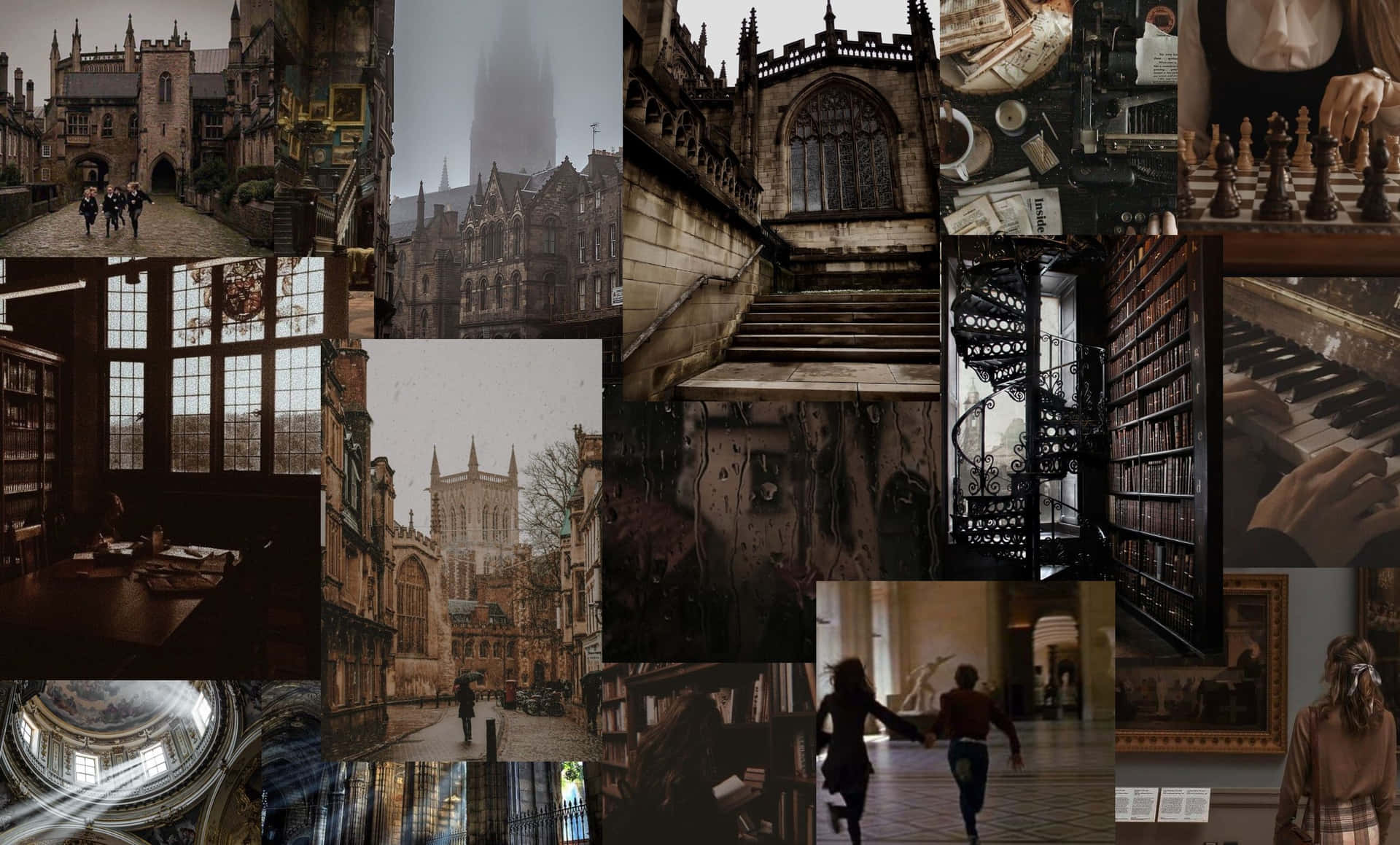 Dark Academia Aesthetic Background