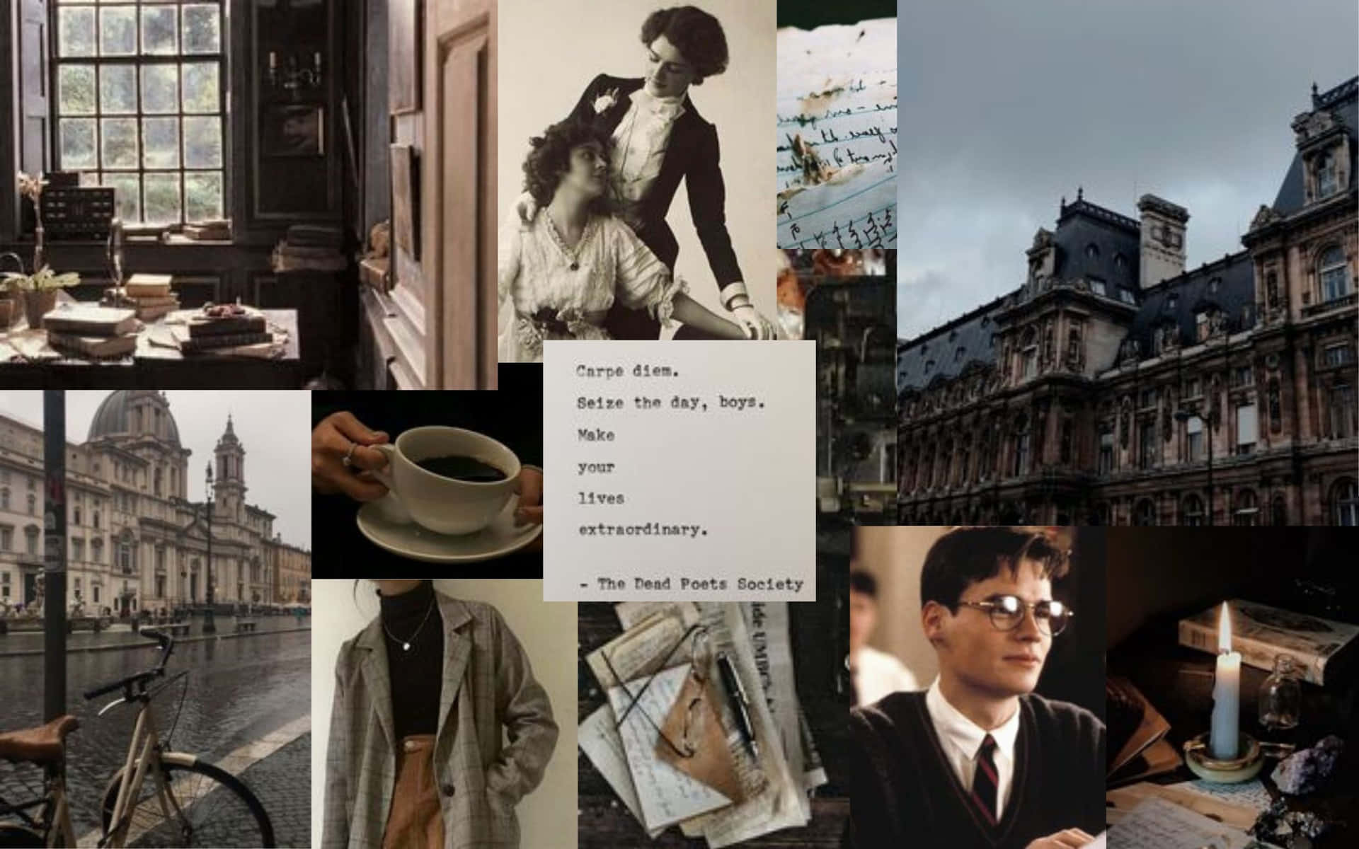 Dark Academia Aesthetic Background