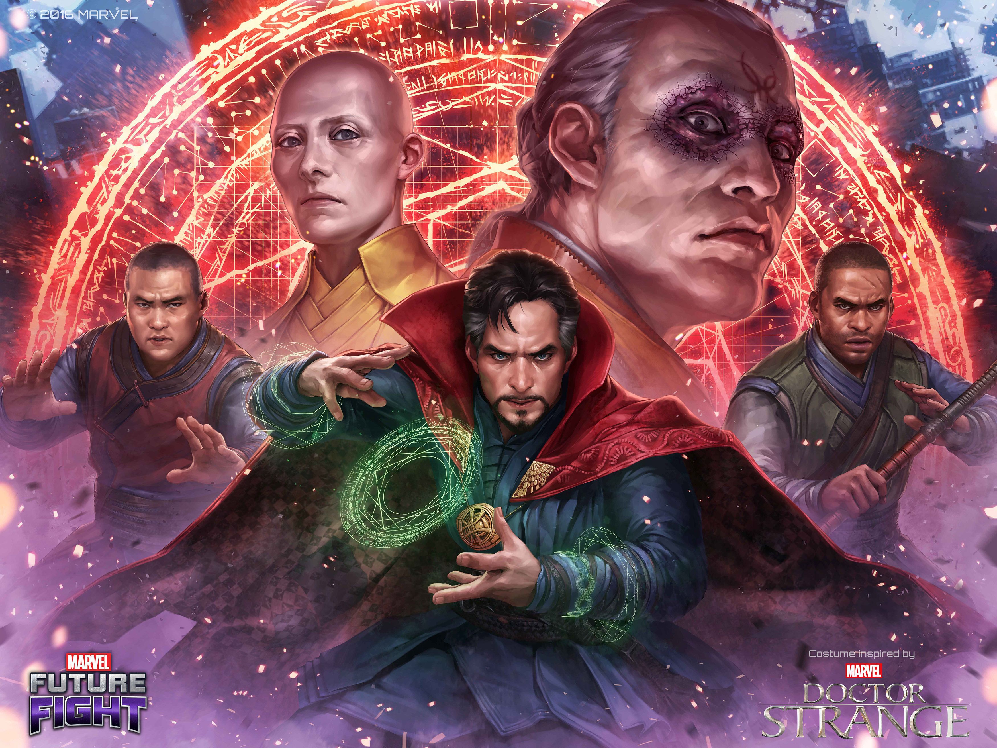 Wallpaper Wong, Kaecilius, Dr. Strange, Marvel future fight, Ancient one, Baron mordo for mobile and desktop, section игры, resolution 3500x2625