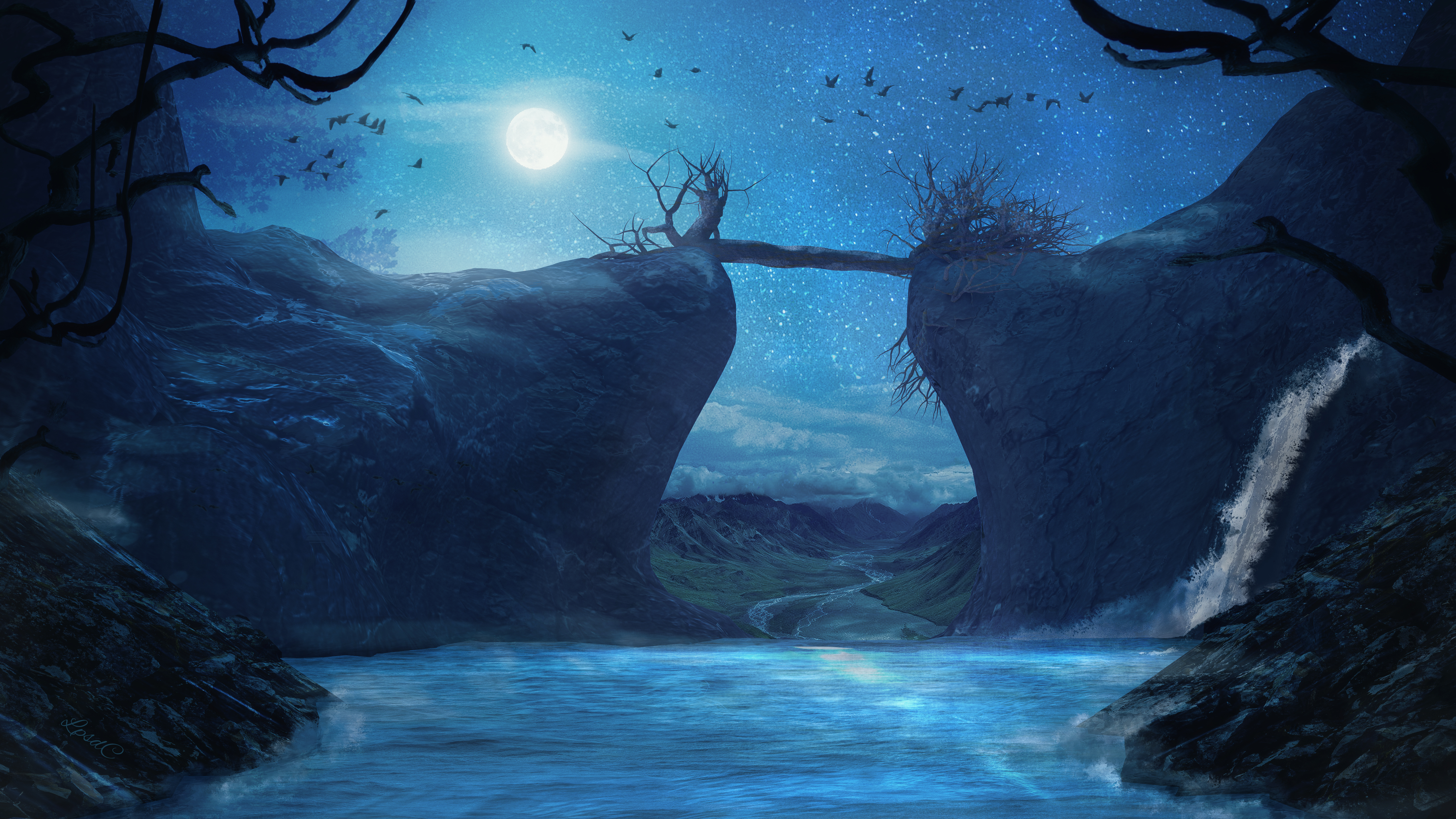 Beautiful Night Scenery 5k Wallpaper, HD Artist Wallpaper, 4k Wallpaper, Image, Background, Photos and Picture