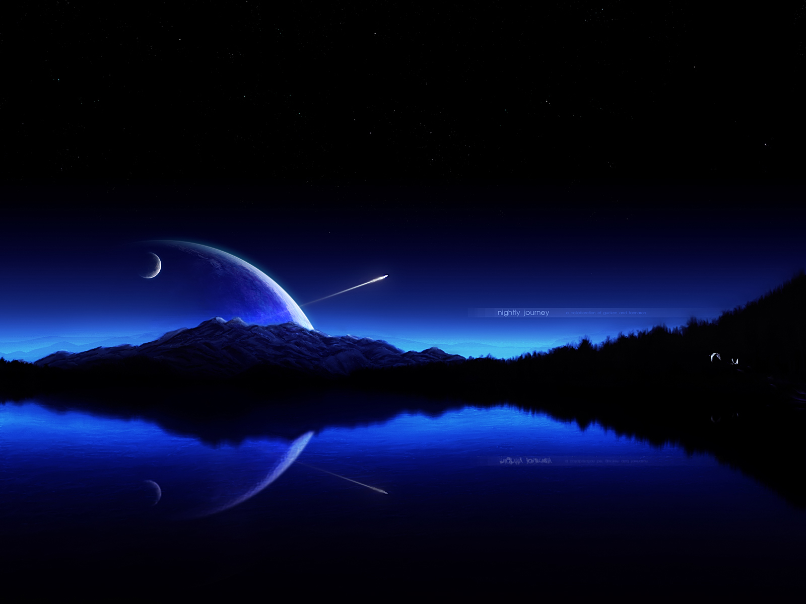 Beautiful night of sky wallpaper free