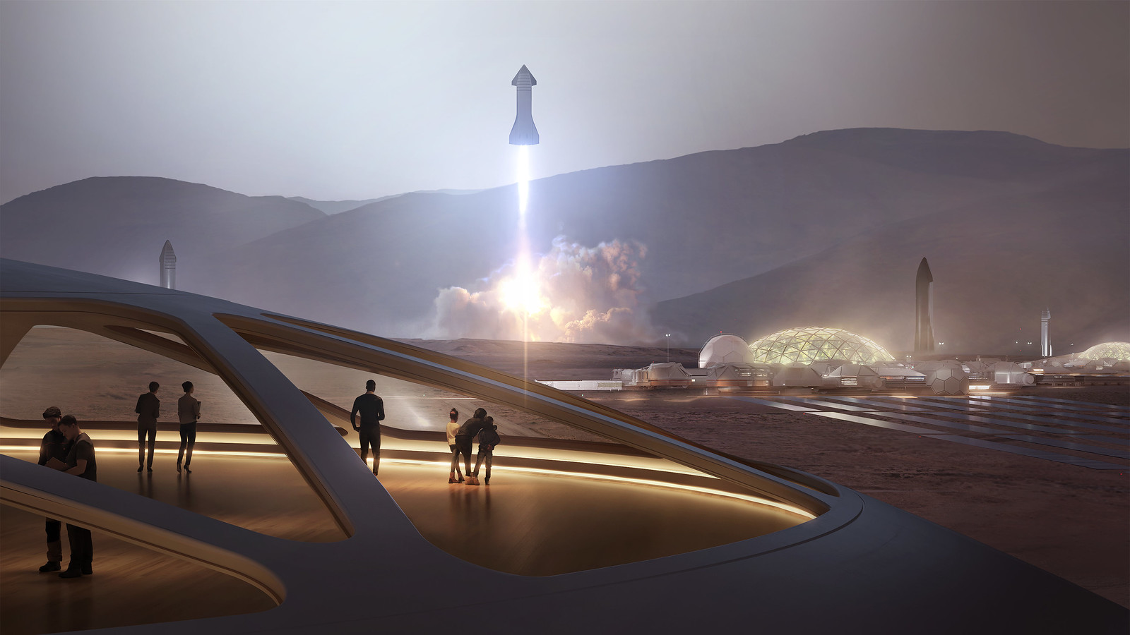 Starship. Artist Rendering. Official SpaceX Photo