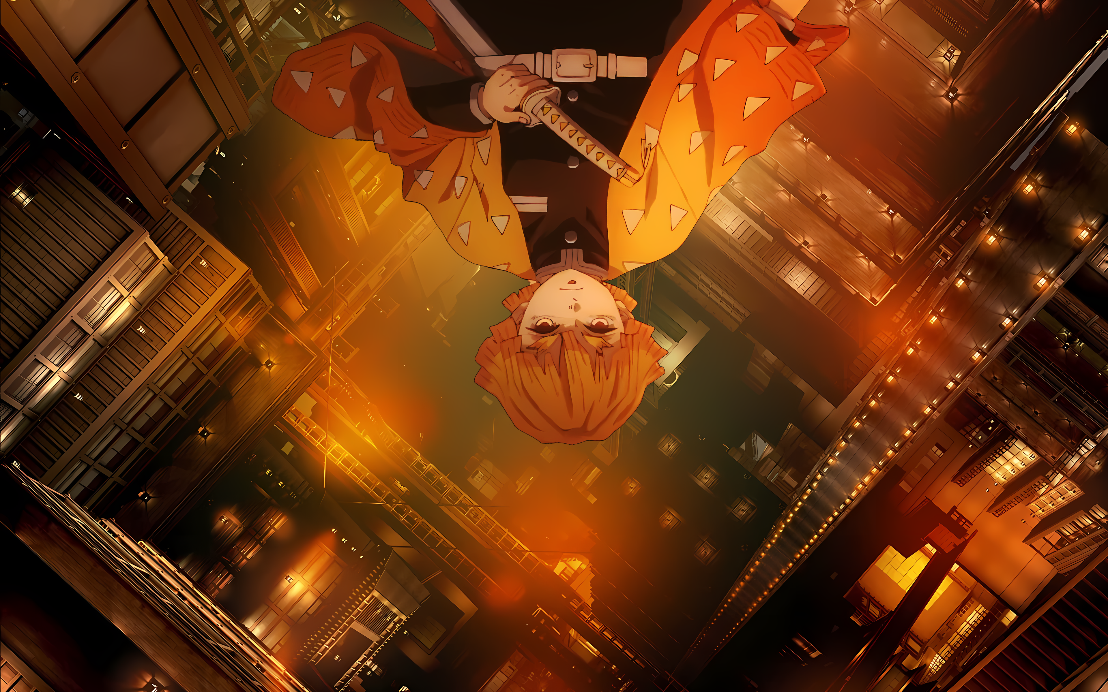 Since you guys like the last wallpaper, here's a Zenitsu Fall version, enjoy!