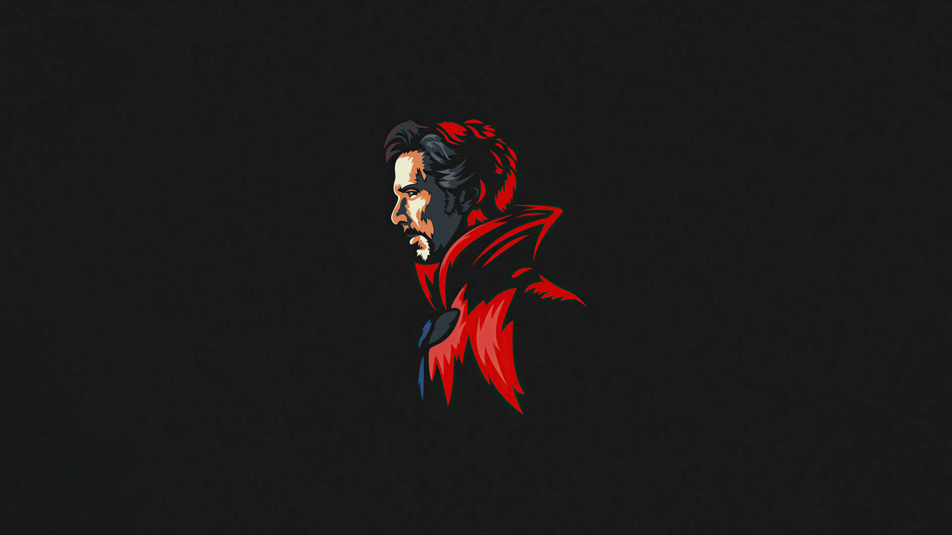 Download Doctor Strange Minimalist Side Profile Wallpaper