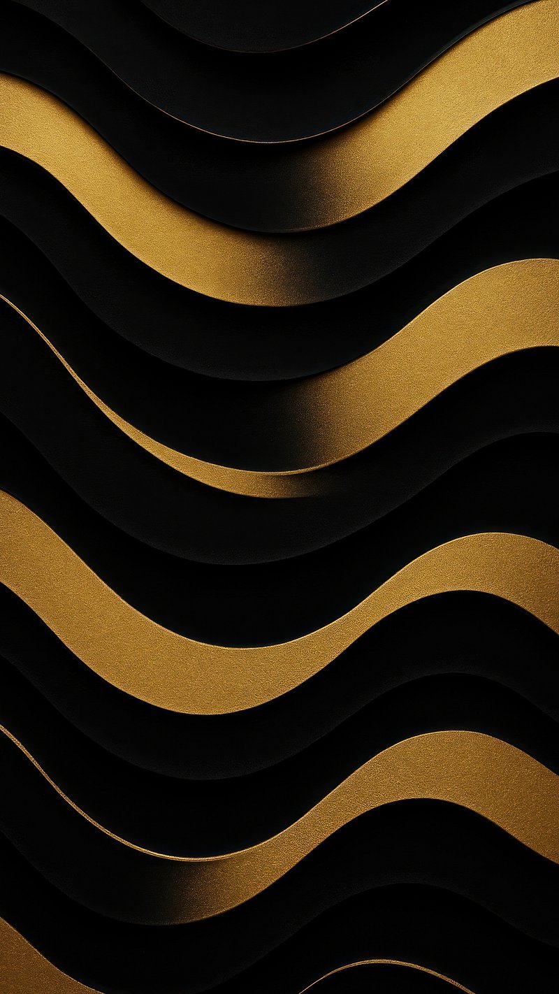 Black Gold Wave Image Wallpaper