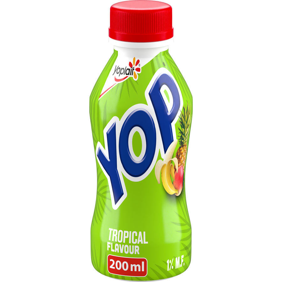 Yop 1% Drinkable Yogurt, Tropical, Yogurt Drink