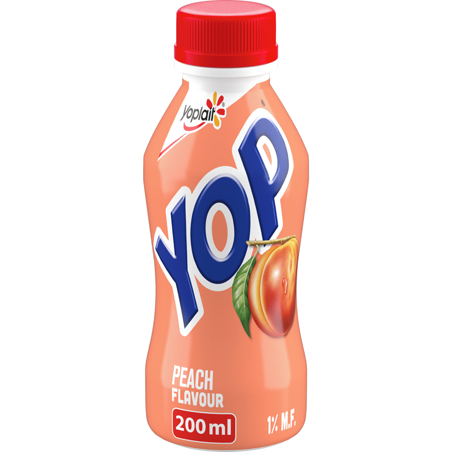 Yoplait Yop 1% Drinkable Yogurt, Peach, Yogurt Drink