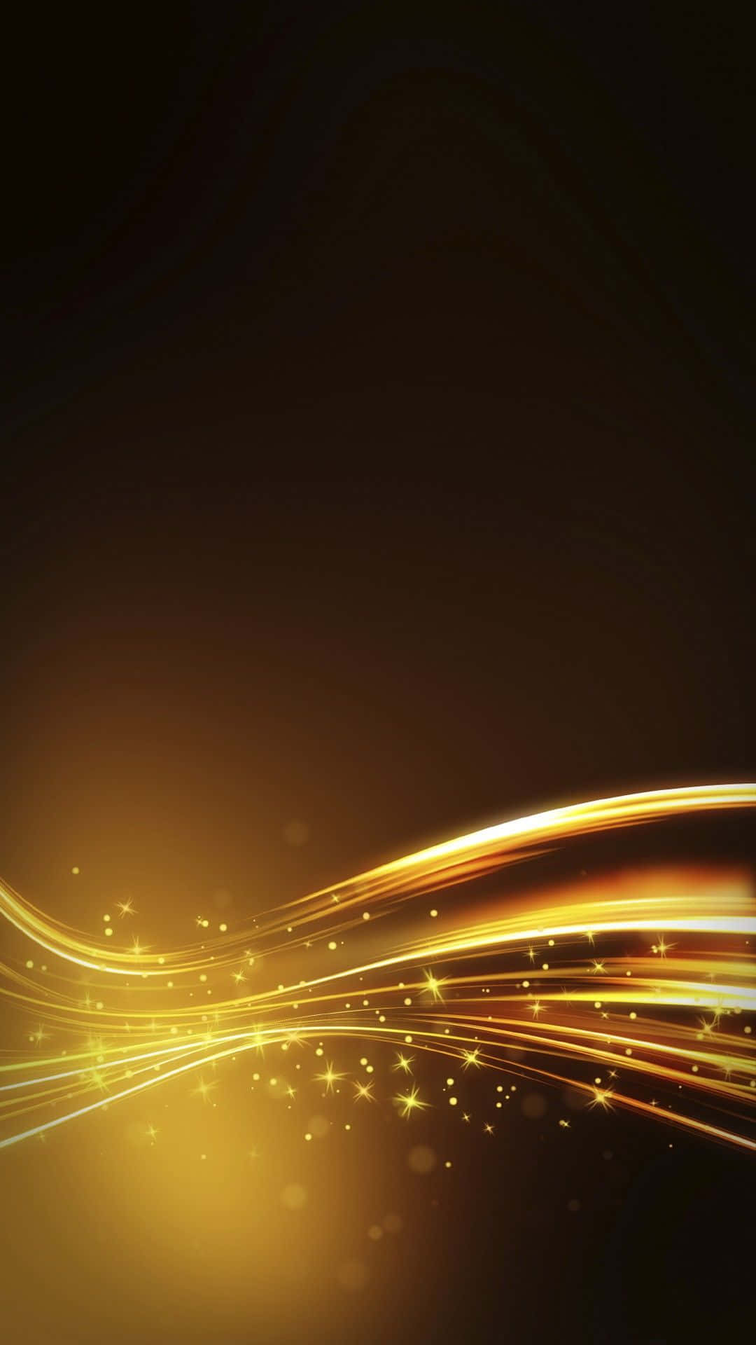 Download Golden Wave Background With Stars