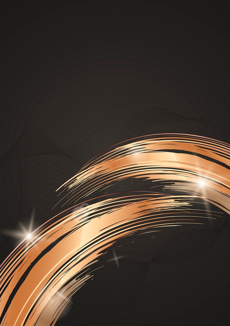 Golden wave abstract background vector