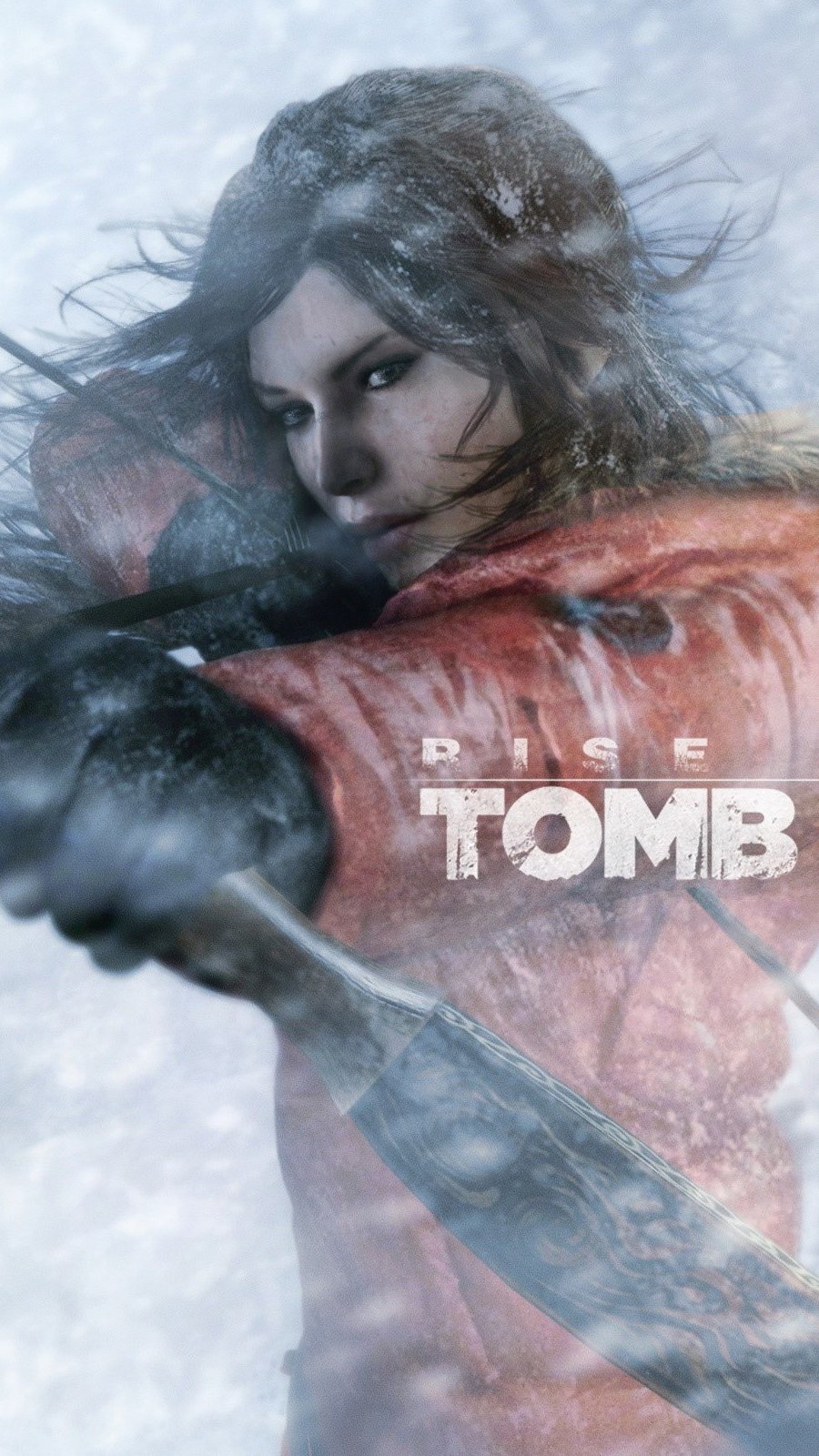 Rise Of The Tomb Raider in snow Wallpaper 2k for iPhone and Mobile Phone