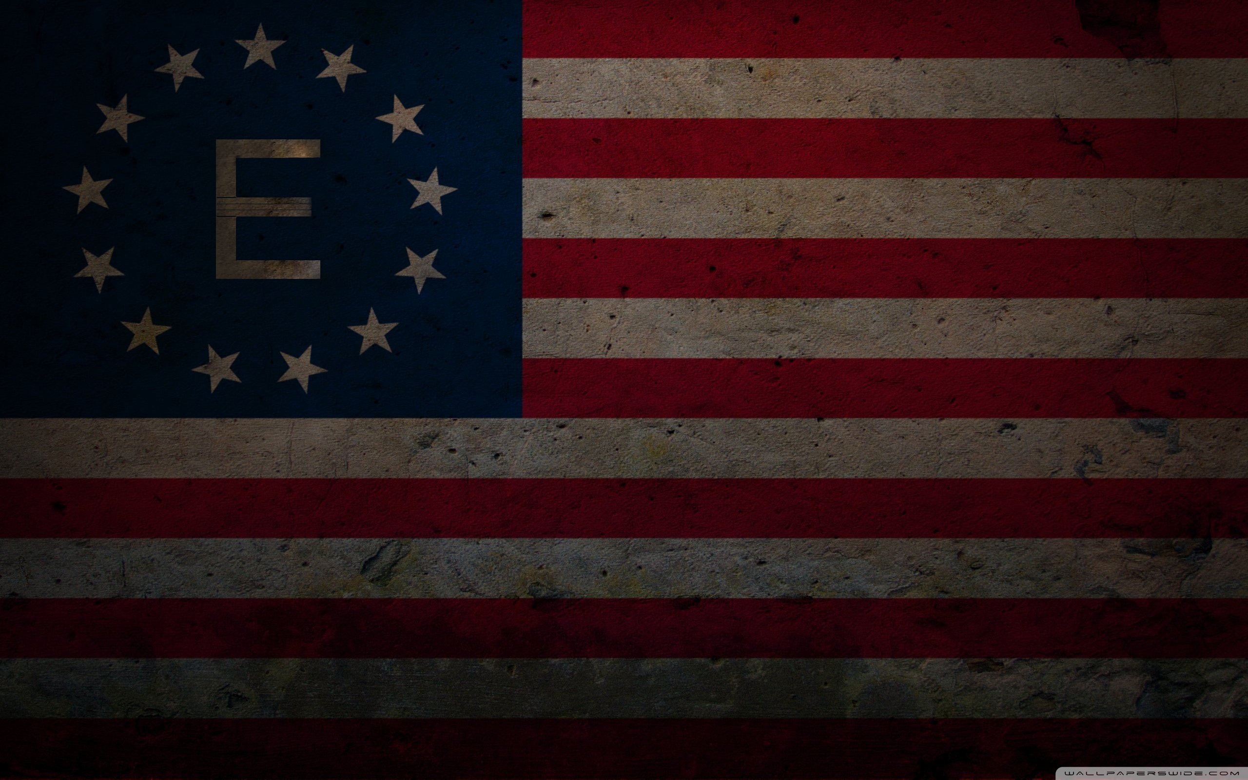 Grunge Fallout Version Enclave Flag 4K UHD Wallpaper for UltraHD Desktop and TV