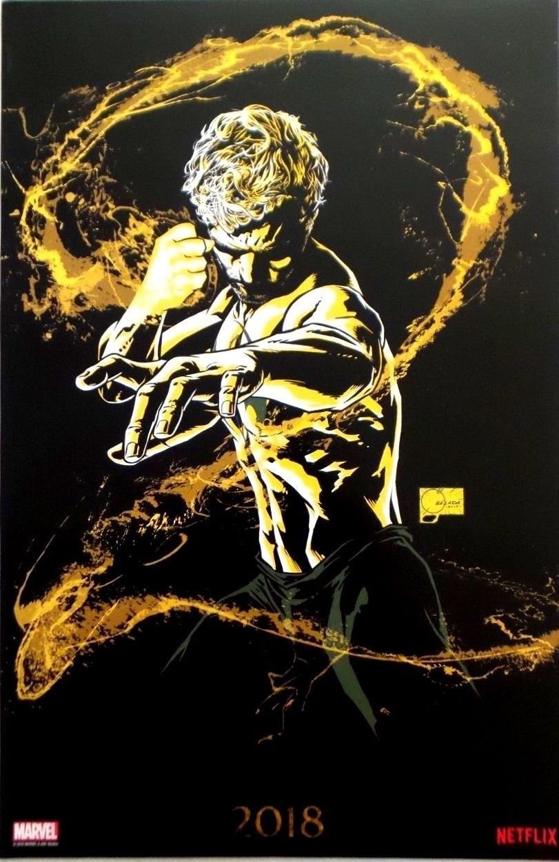 Marvels Iron Fist 13x20 Original Promo Tv Poster Sdcc 2018