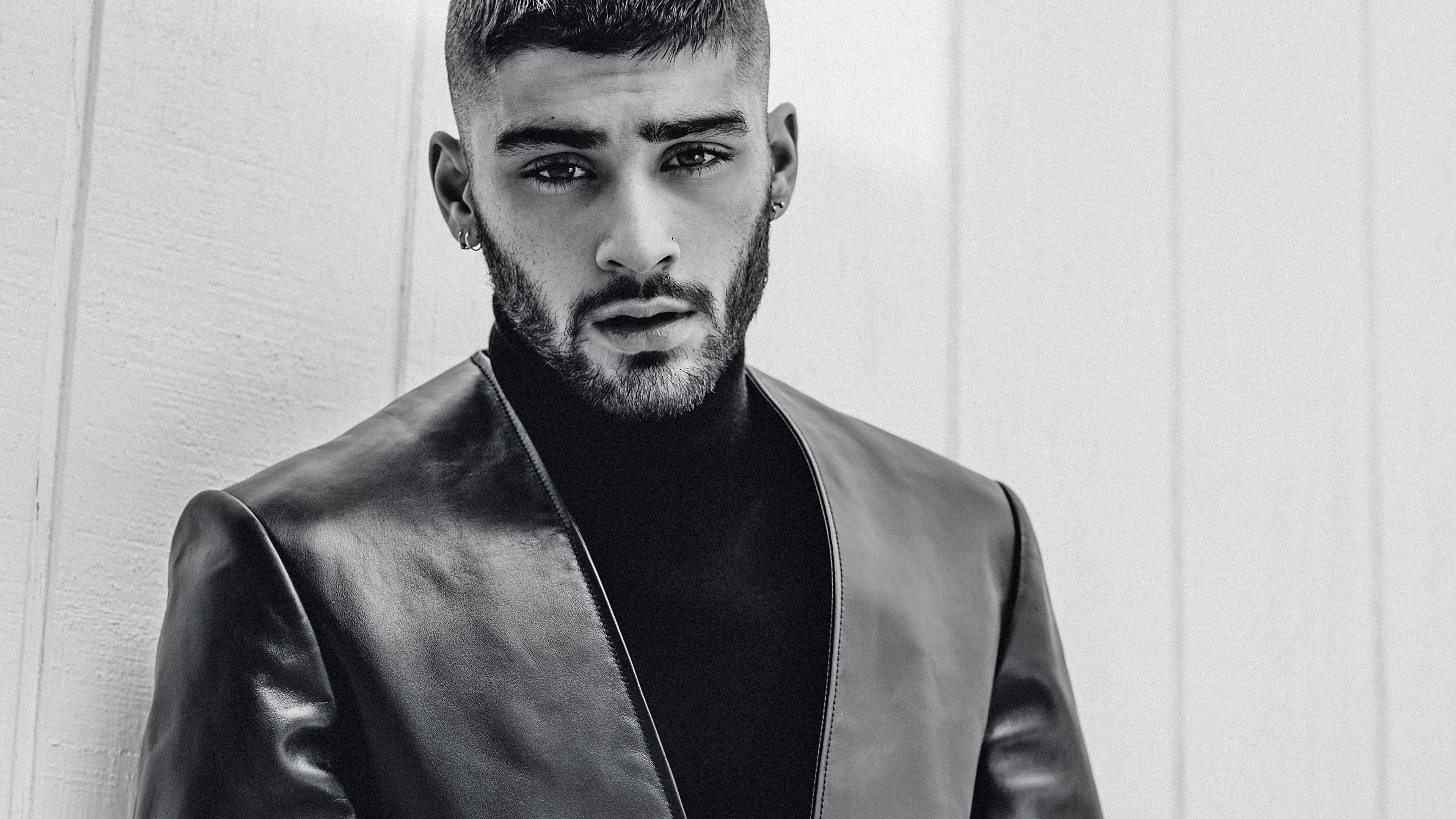 Zayn Malik Wallpaper 4K, Monochrome, English pop singer