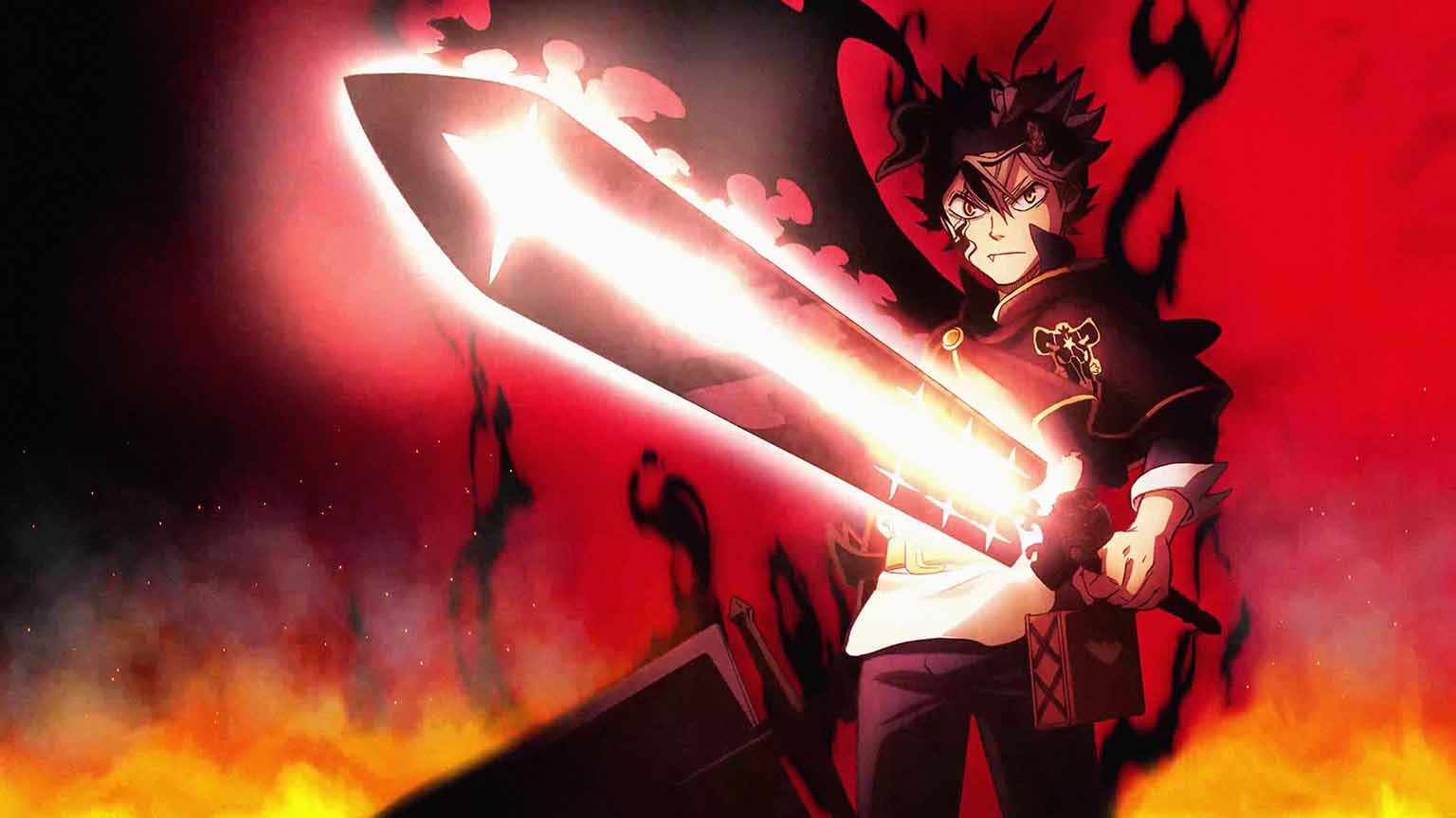 Black Clover Asta Glowing Sword Desktop Wallpaper in 4K