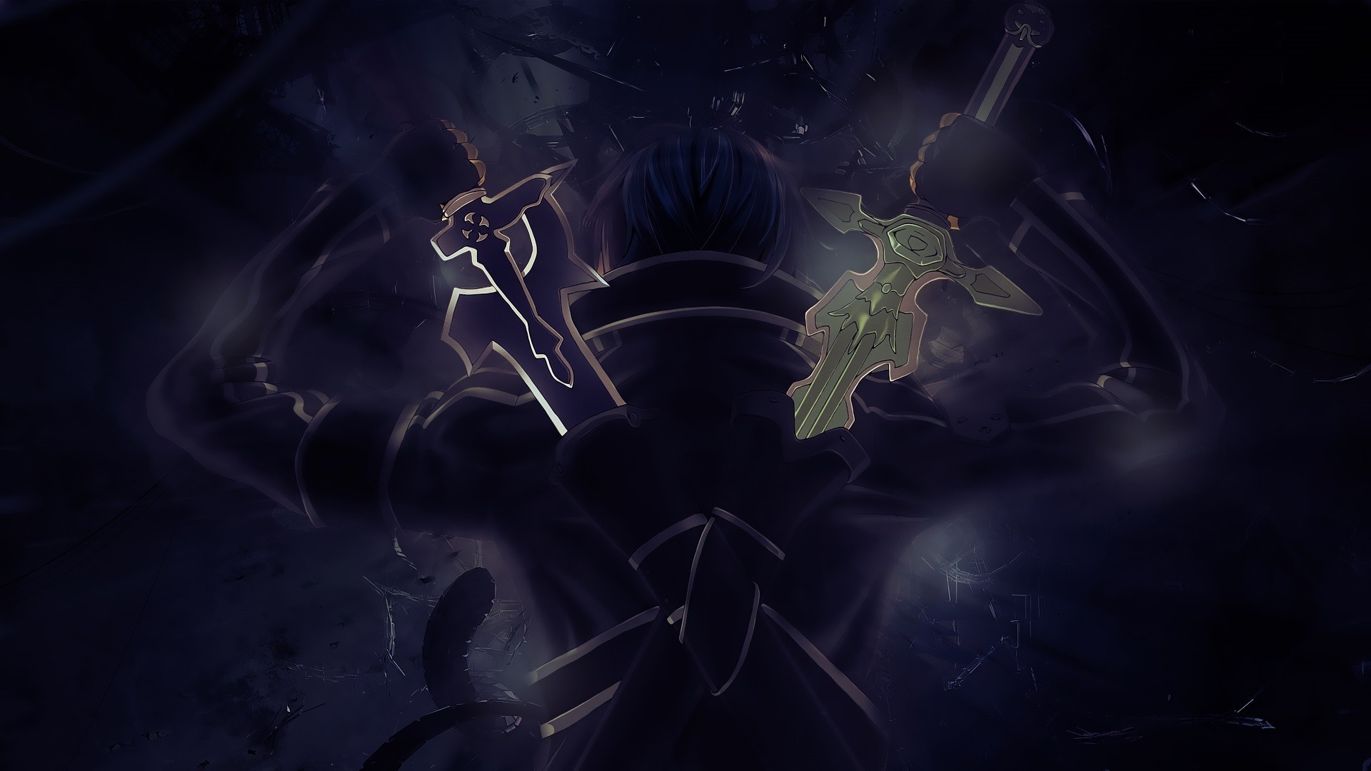 Sao Wallpaper Episode Korean Drama weapons standing anime swords black hair weaponry Sword Art Online iphone