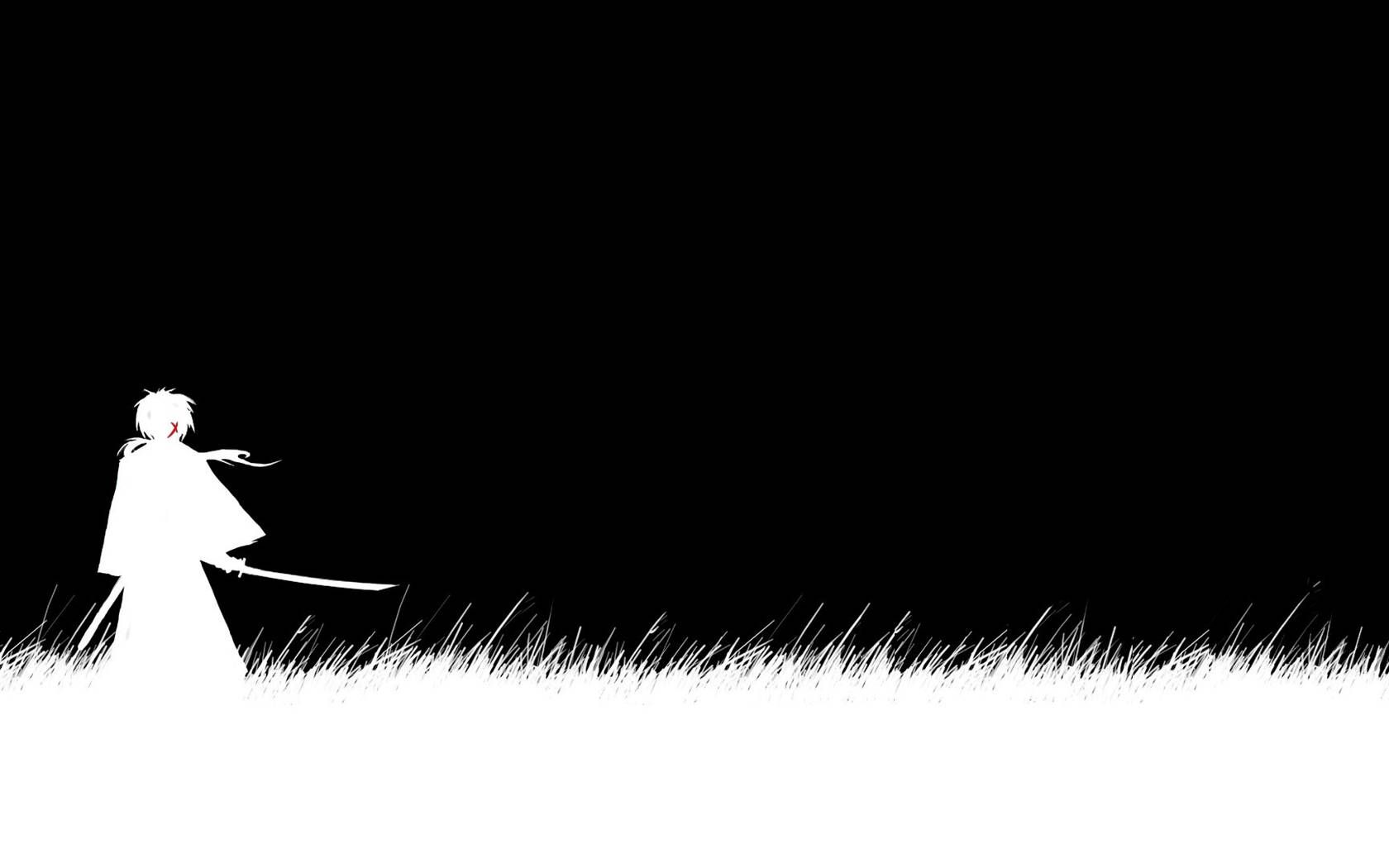 Anime Black and White Wallpaper, HD Anime Black and White Background on WallpaperBat