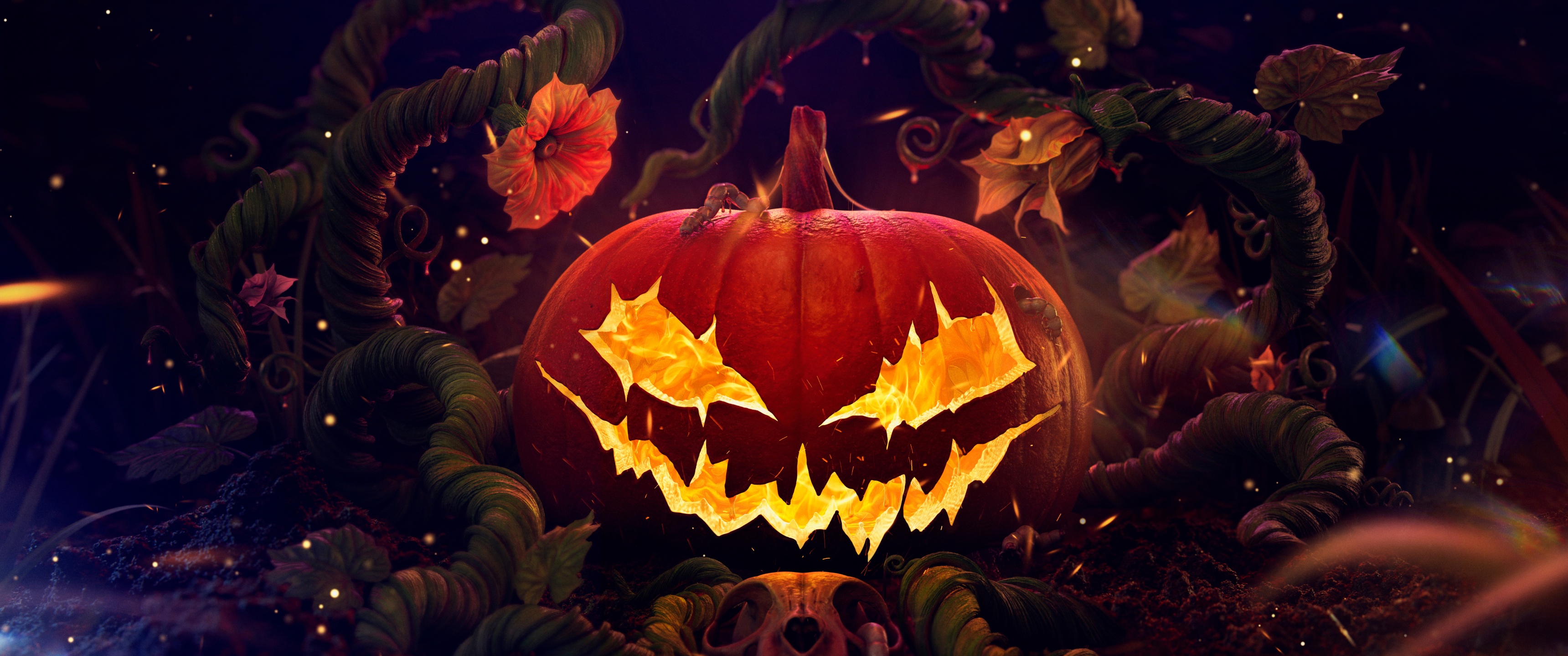 Halloween Pumpkin Wallpaper 4K, Surreal, Scary, 5K, 8K