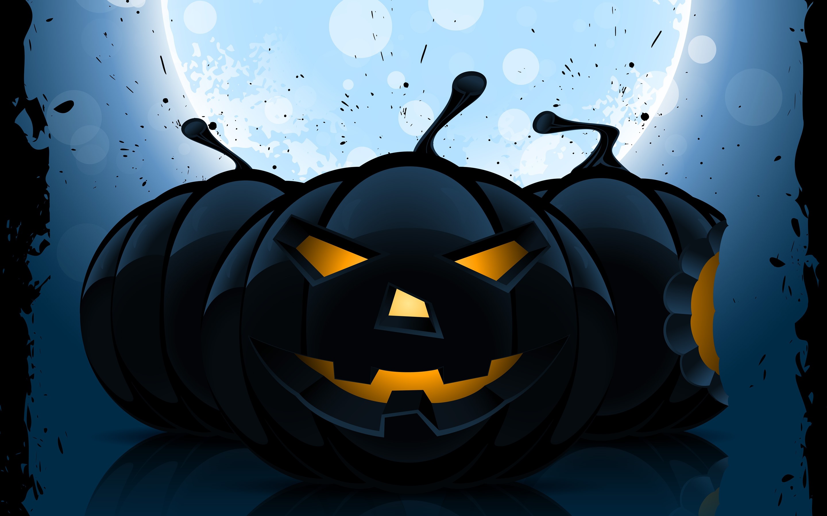 Wallpaper Halloween, black pumpkin, art picture 5120x2880 UHD 5K Picture, Image