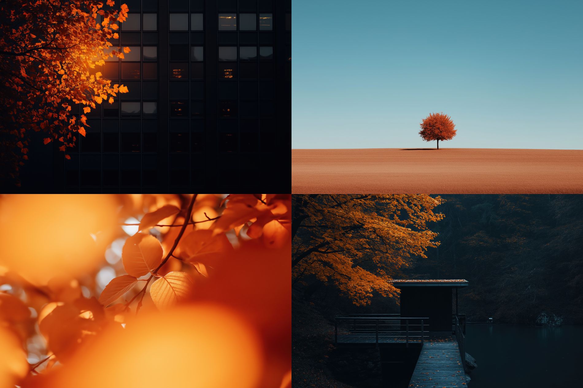 Minimalist Fall Stock Image