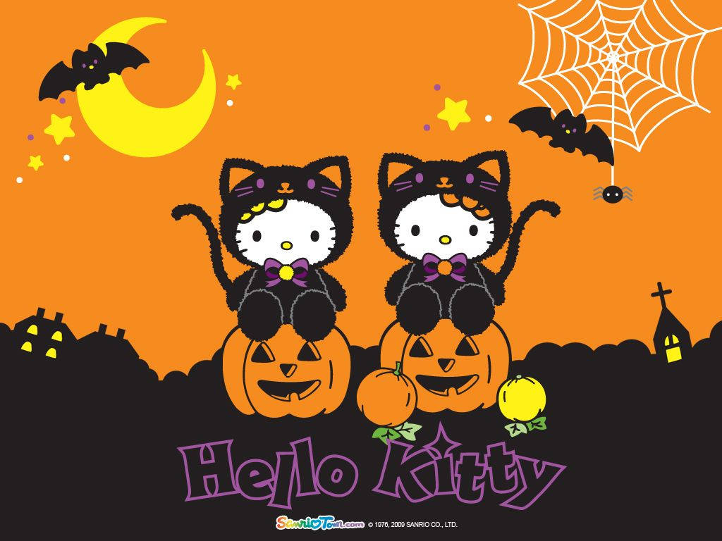 Download Kawaii Halloween Two Hello Kitty Wallpaper