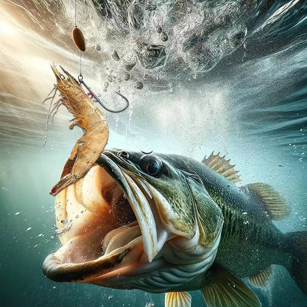 Amazon.com, Fishing Hooks Live Shrimp Fixed Hooks Carbon Steel Barbed With Holes, 2 3 4Catfish Bass Fishing Hooks, That Can Adapt To Various Fishing (Extra Small Set ( * 10pcs)), Sports & Outdoors