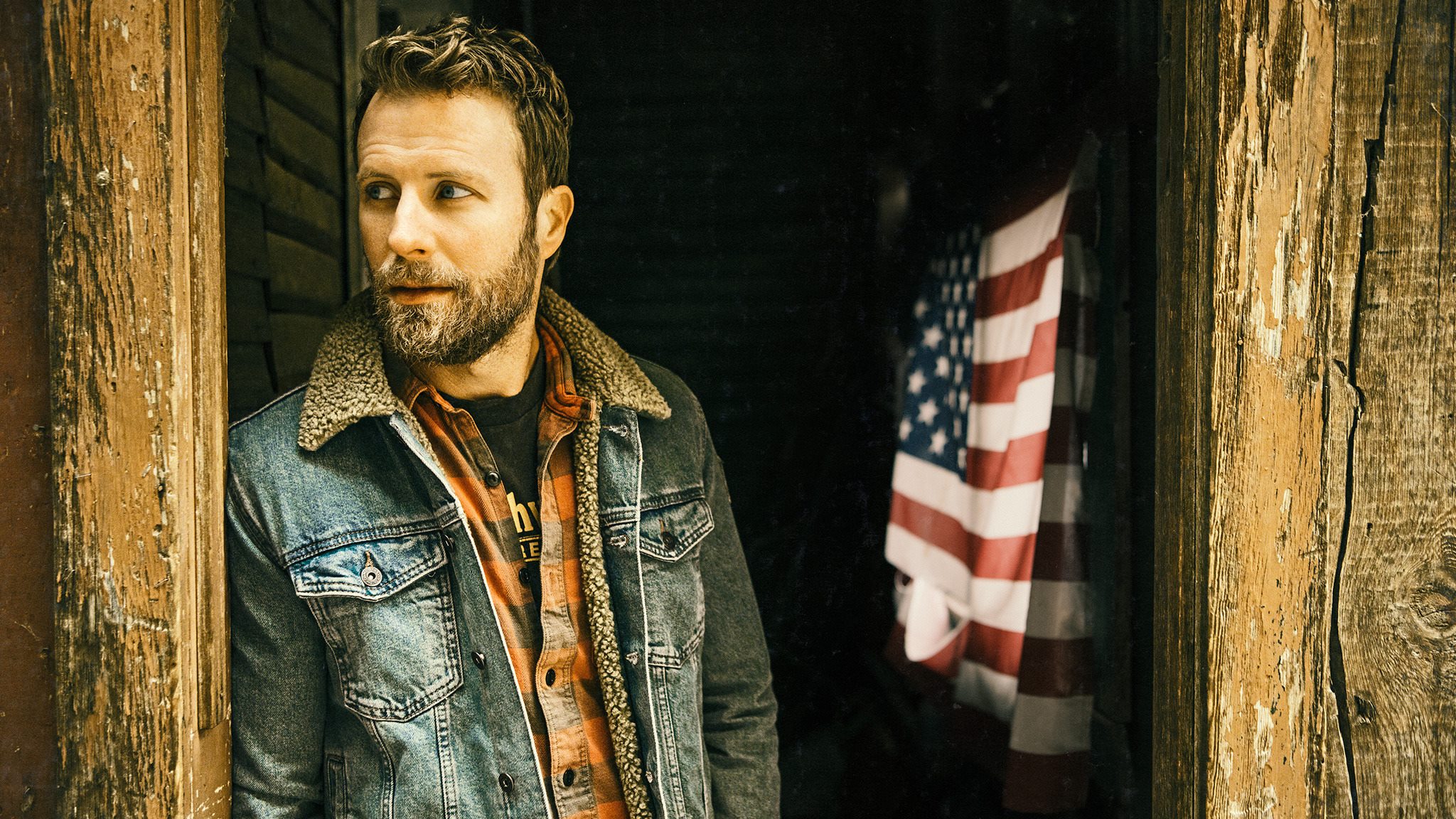 Country Music Star Denim Jacket Wallpaper