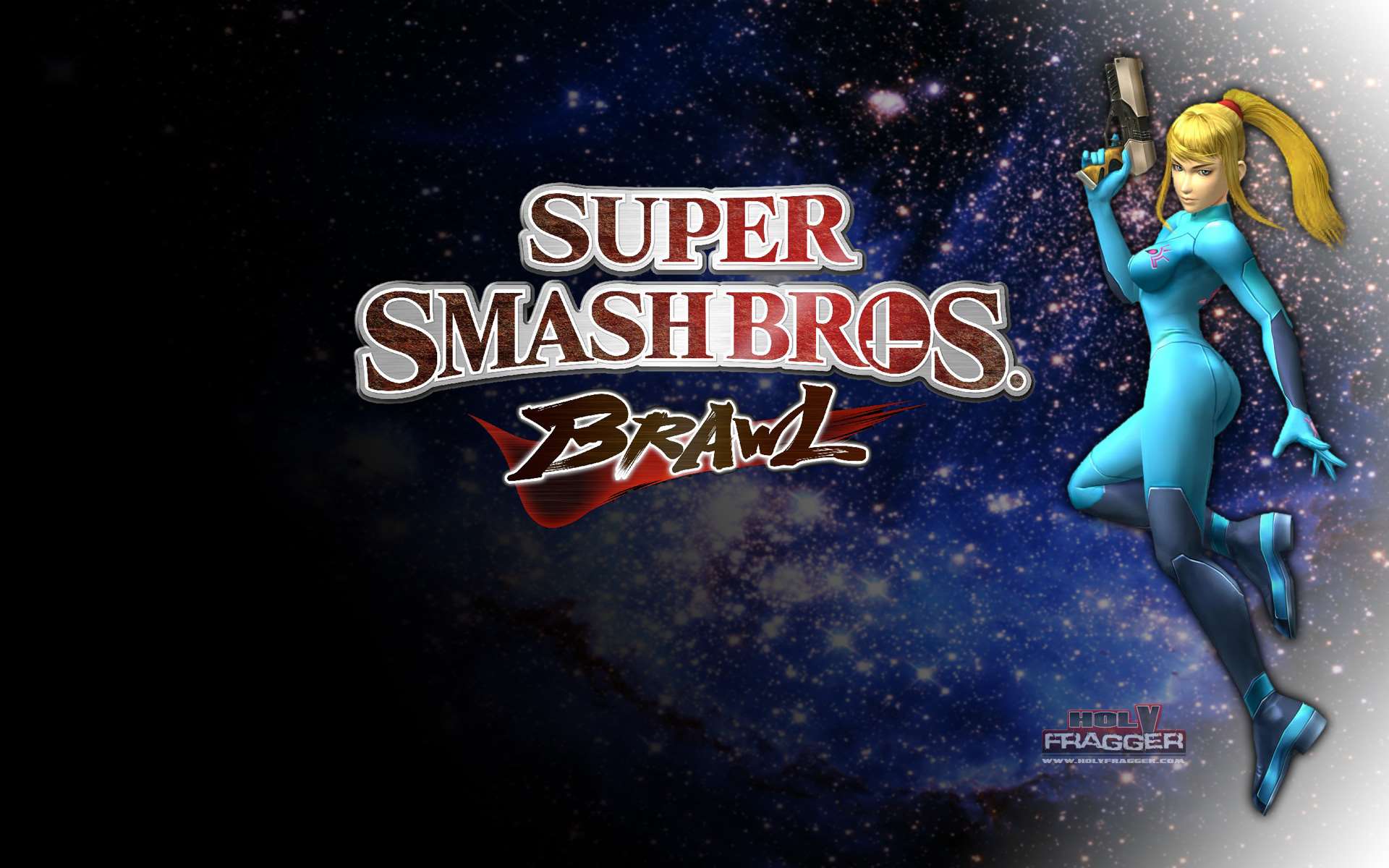Super Smash Bros. Brawl HolyFragger.com Super Smash Bros. Brawl Wallpaper 1: Zero Suit Samus Wallpaper Smash Bros. Brawl HolyFragger.com Super Smash Bros. Brawl Wallpaper 1: Zero Suit Samus Background (1920 x 1200)