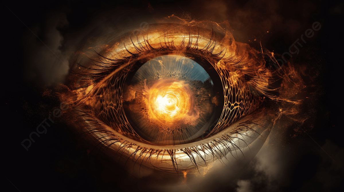 The Eye Of A Man With Flames Background, Picture Of God S Eye, God, Eye Background Image And Wallpaper for Free Download