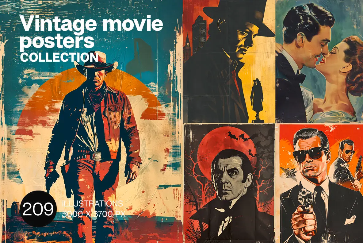 Vintage movie posters Graphics