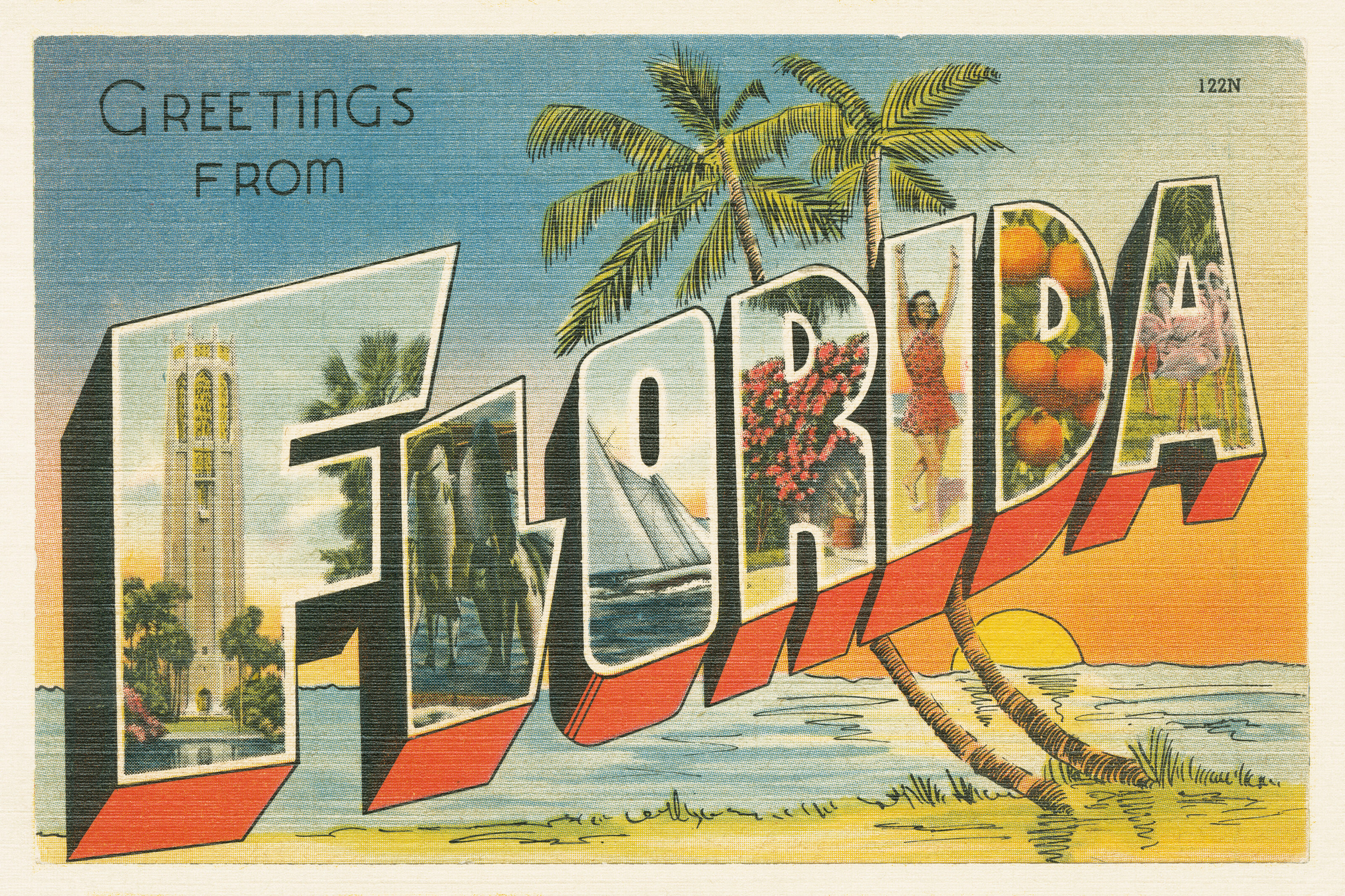 Greetings From Florida Wall Mural